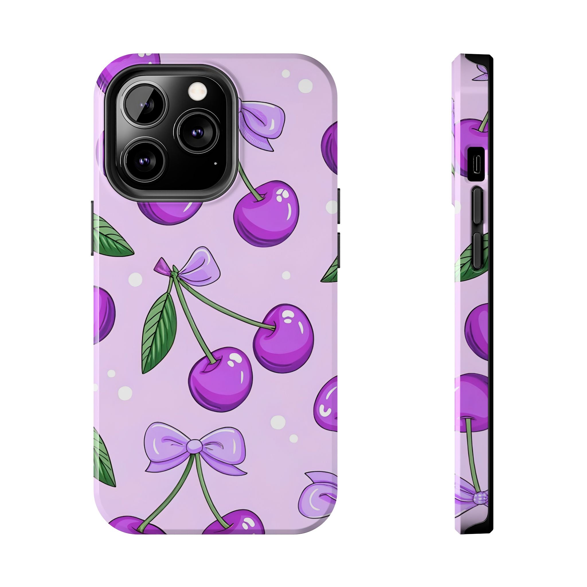 Purple Cherry Phone Case for iPhone and Samsung Galaxy Series