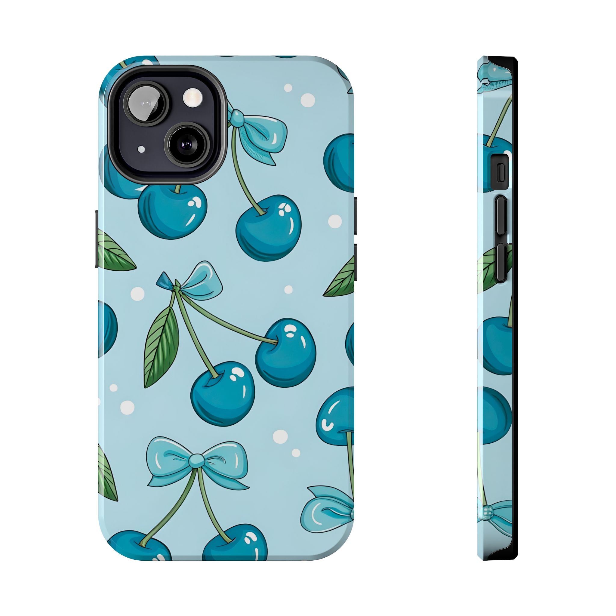 Blue Cherry Phone Case for iPhone and Samsung Galaxy Series