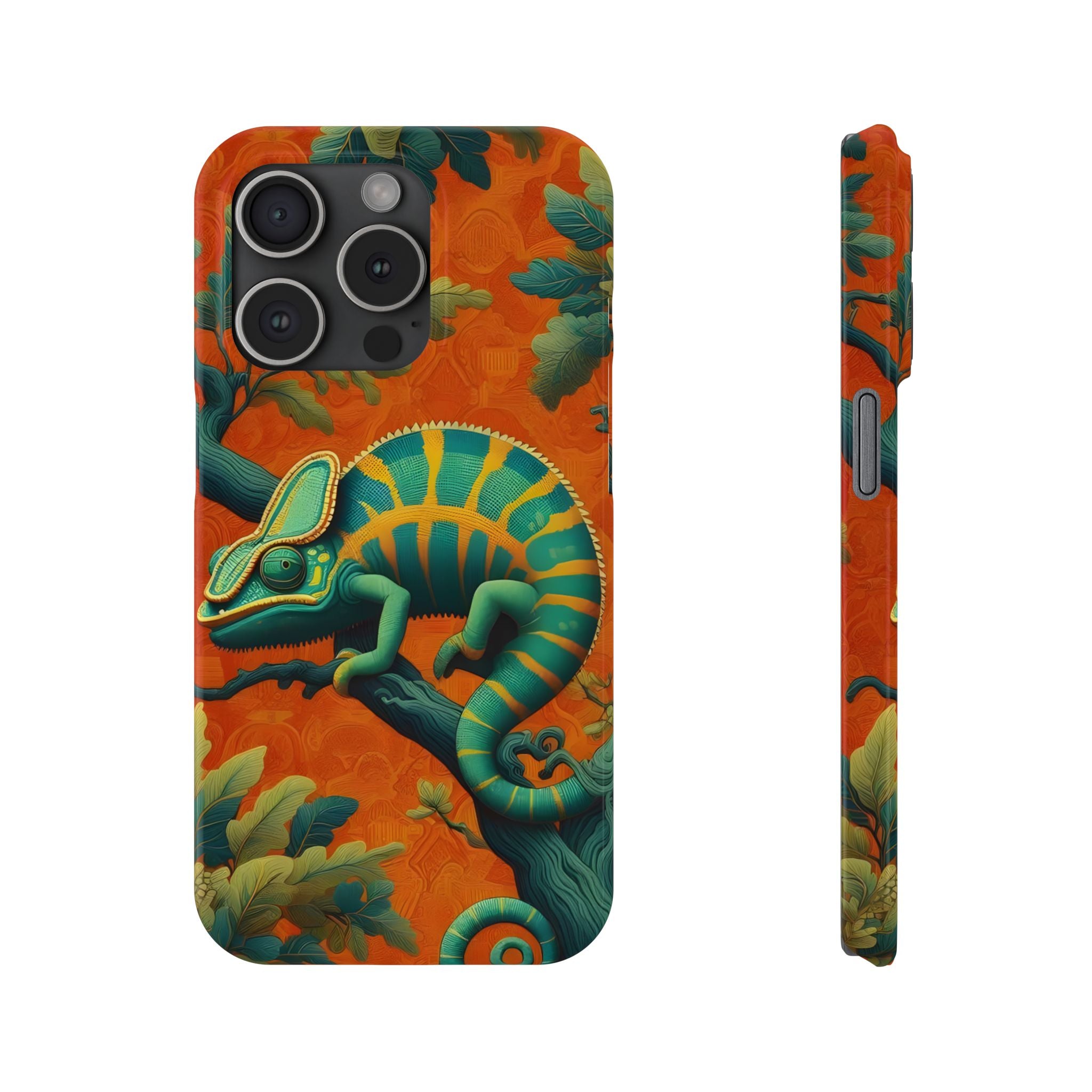 Chameleons Animal Motif Slim Phone Case for iPhone