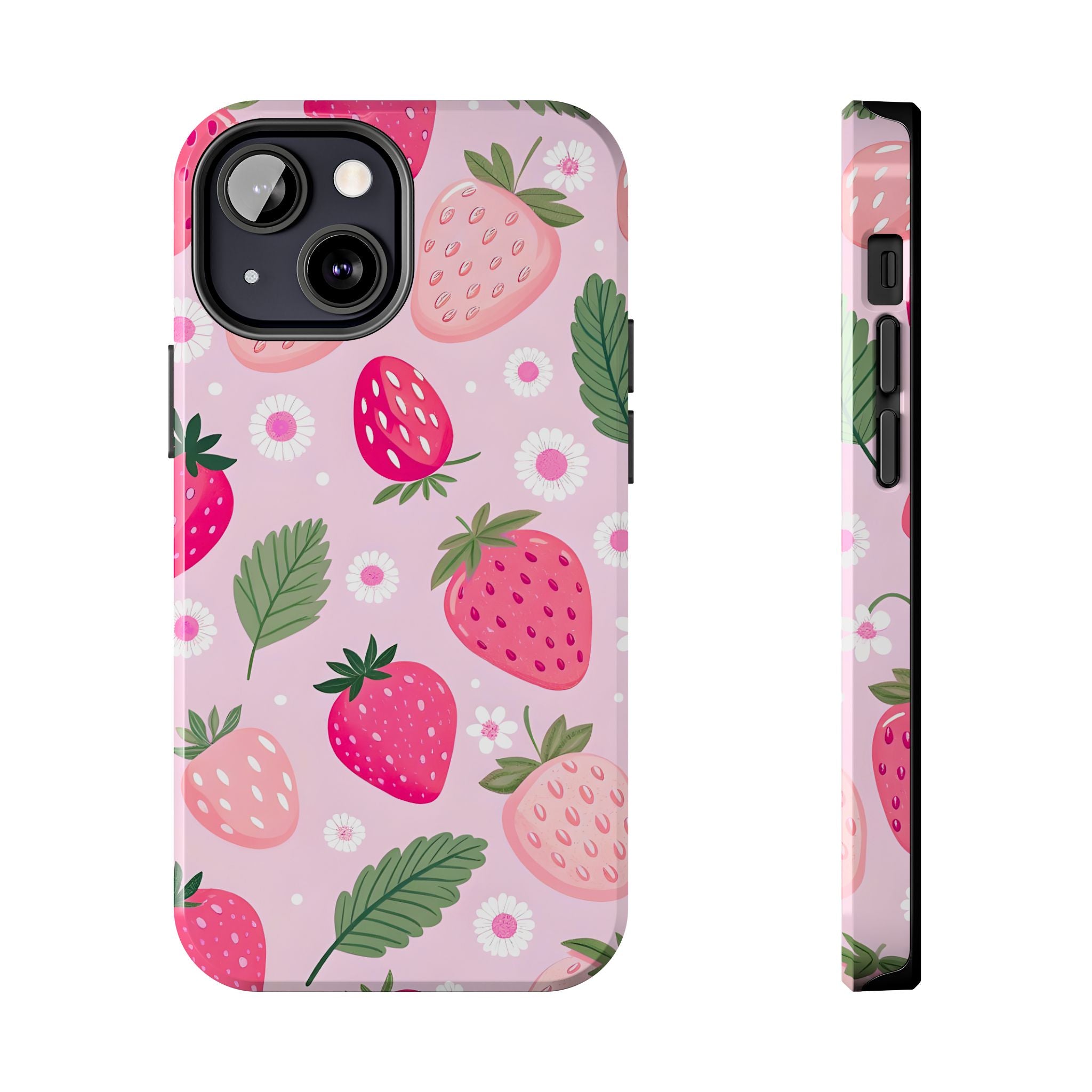 Pink Strawberry Phone Case for iPhone and Samsung Galaxy Series