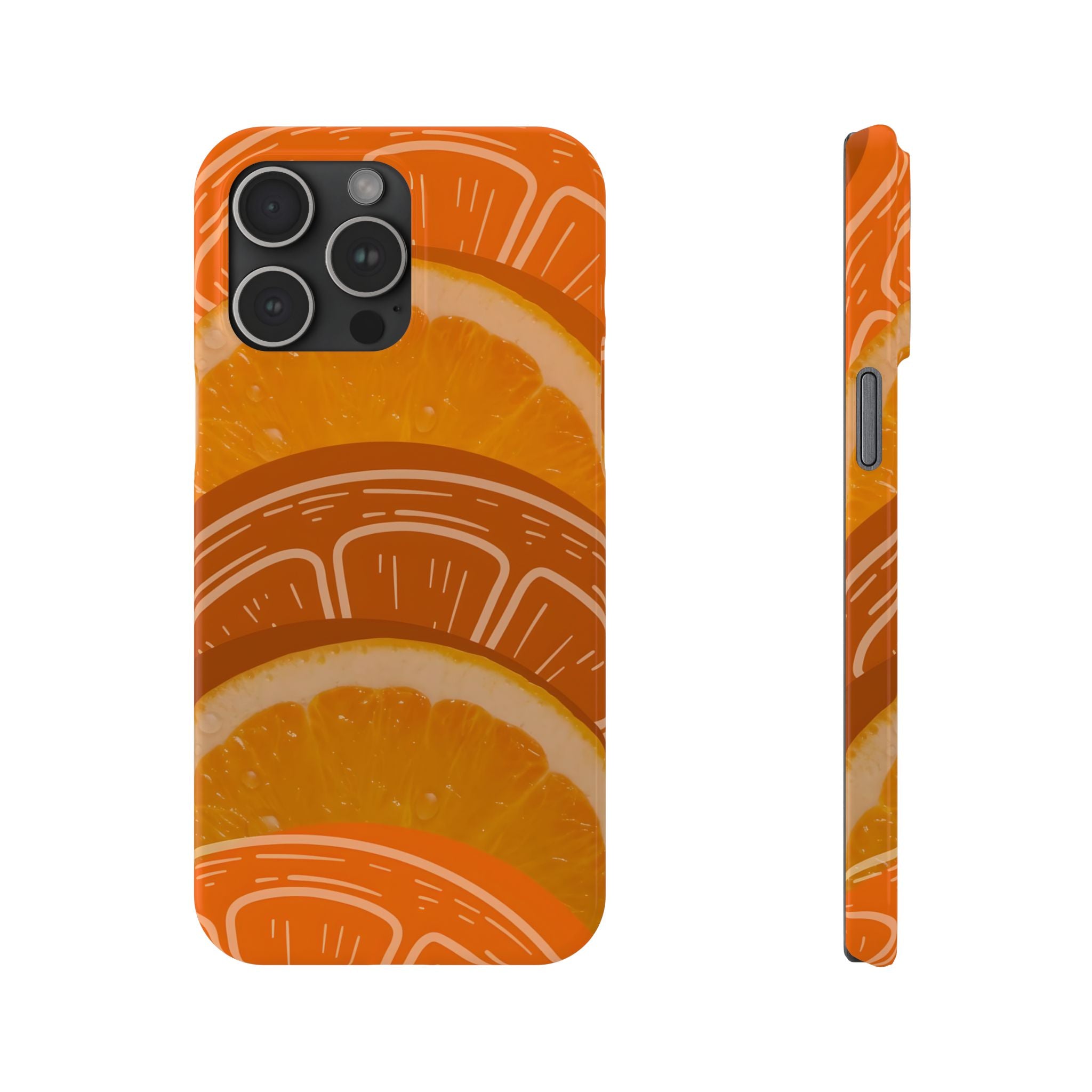 Orange Slice Pattern Slim Phone Case for iPhone