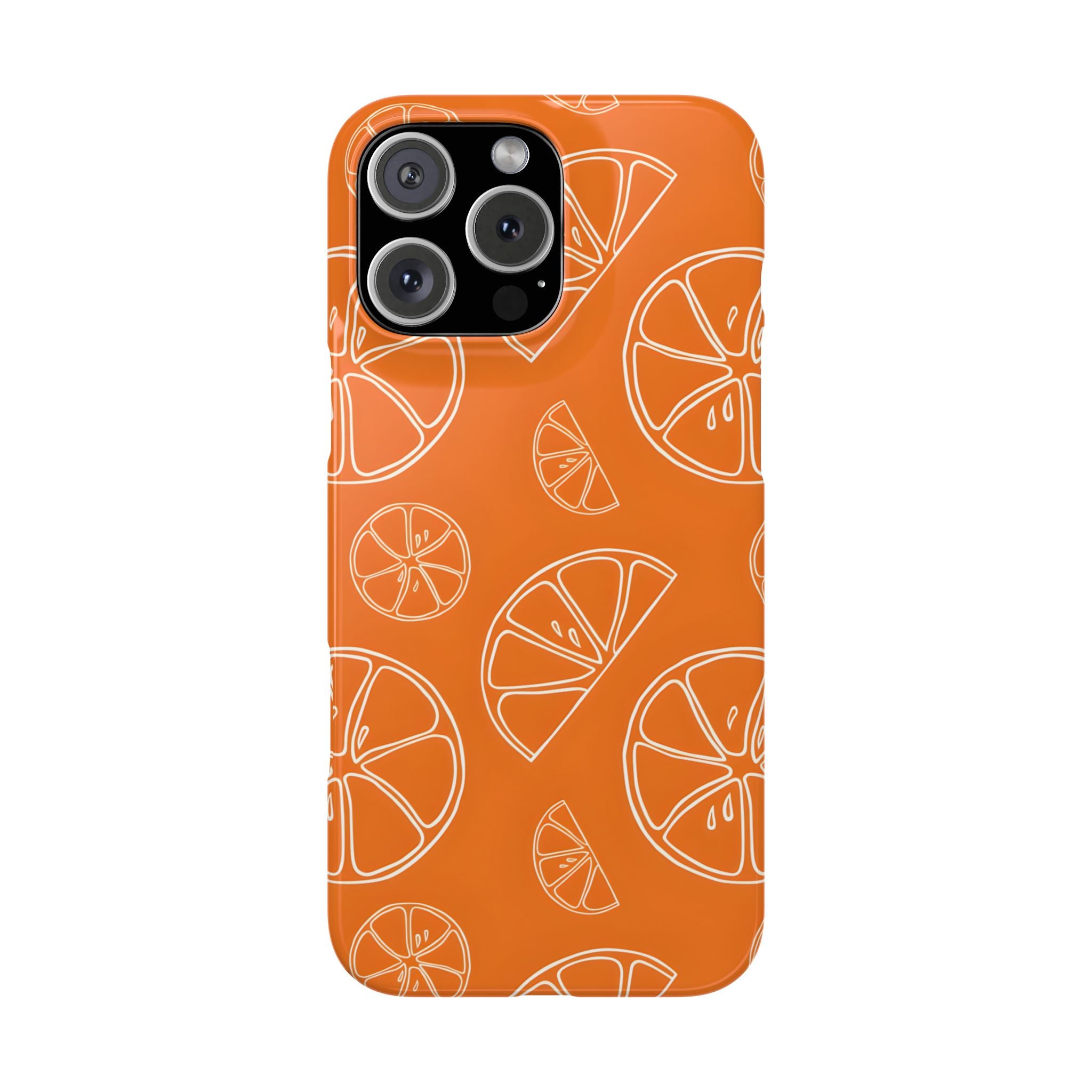 Citrus Orange Slices Slim Phone Case for iPhone