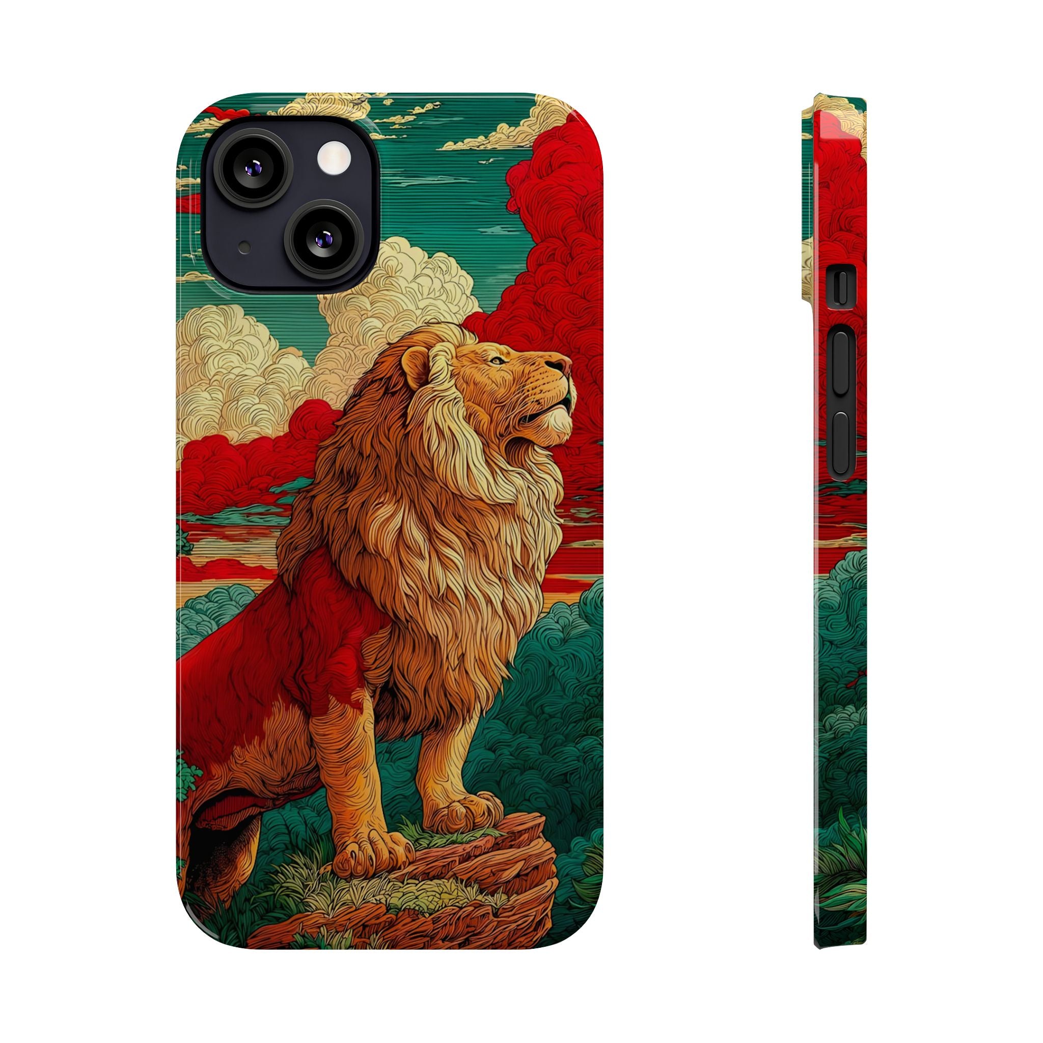Lion Animal Motif Phone Case for iPhone