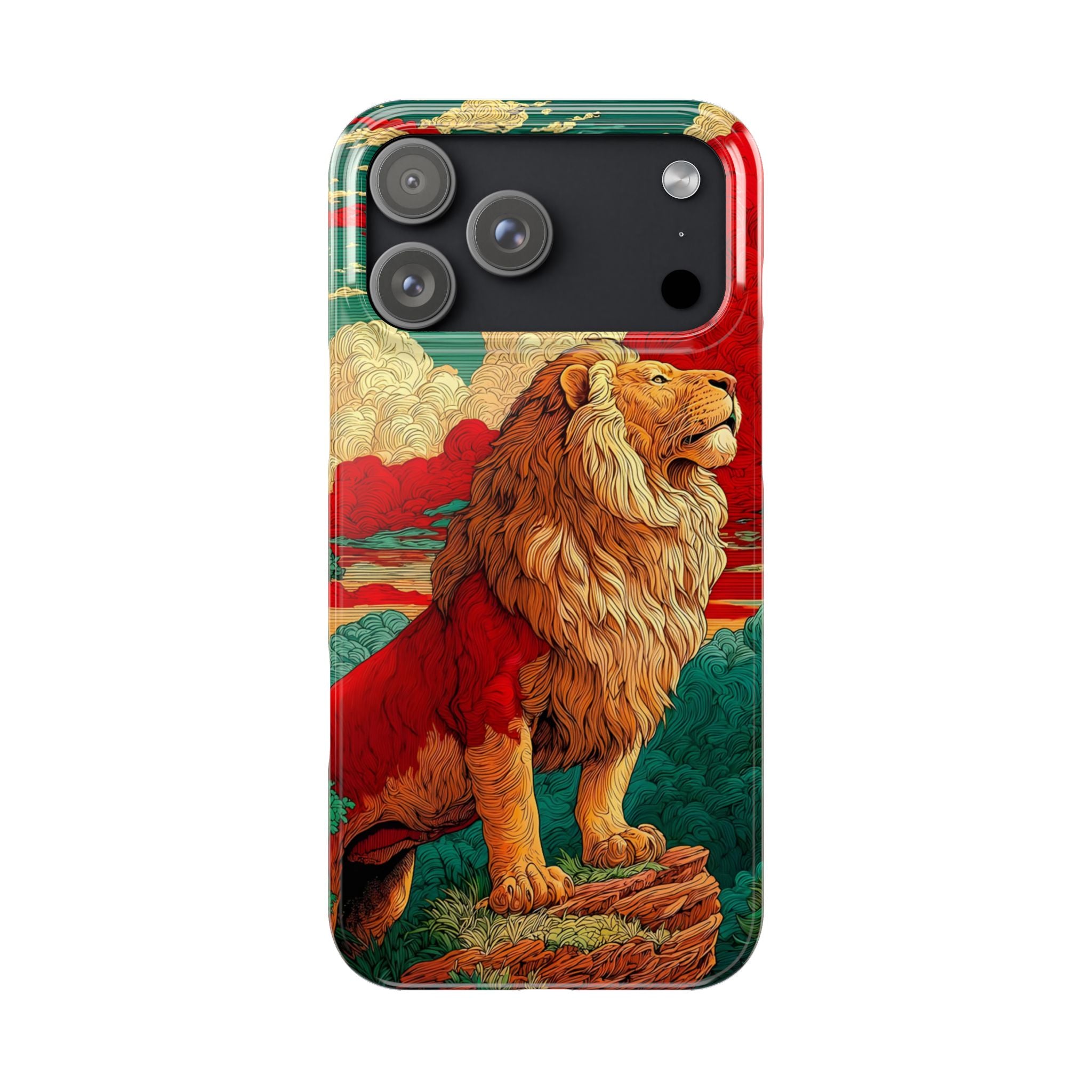 Lion Animal Motif Phone Case for iPhone
