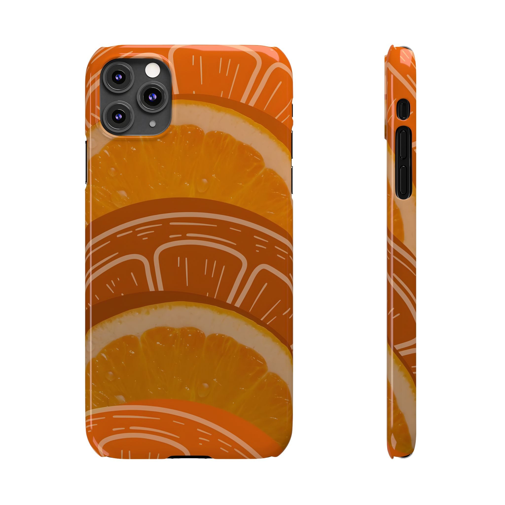 Orange Slice Pattern Slim Phone Case for iPhone