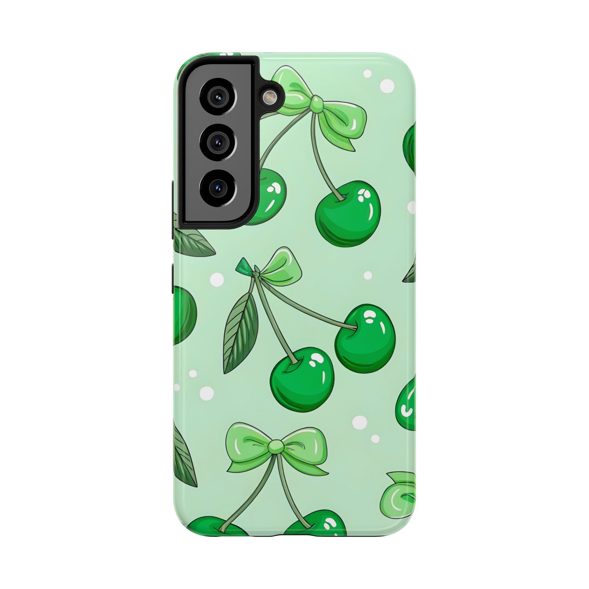 Green Cherry Phone Case for iPhone and Samsung Galaxy Series