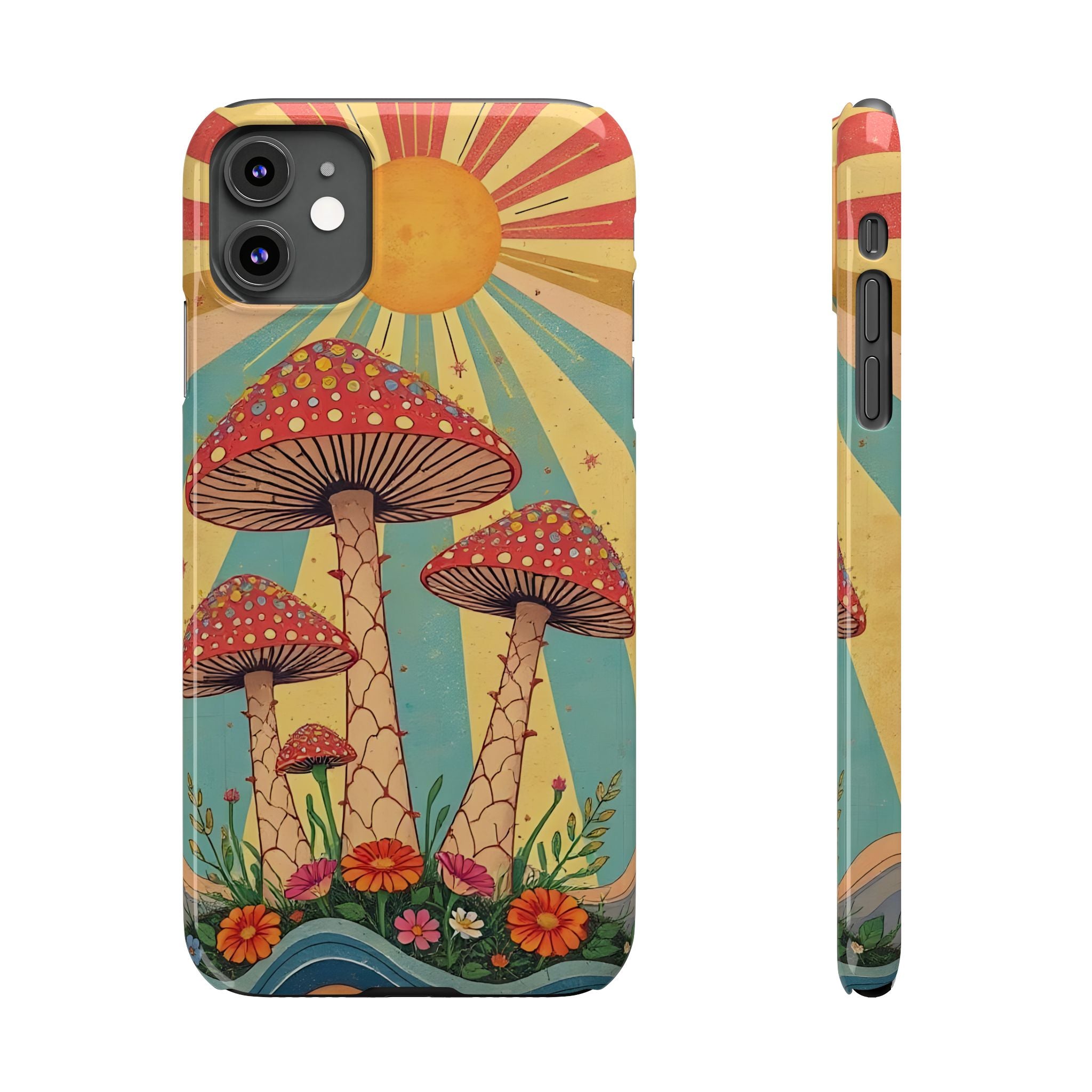 Colorful Cottagecore Slim Phone Case for iPhone and Samsung Galaxy Series