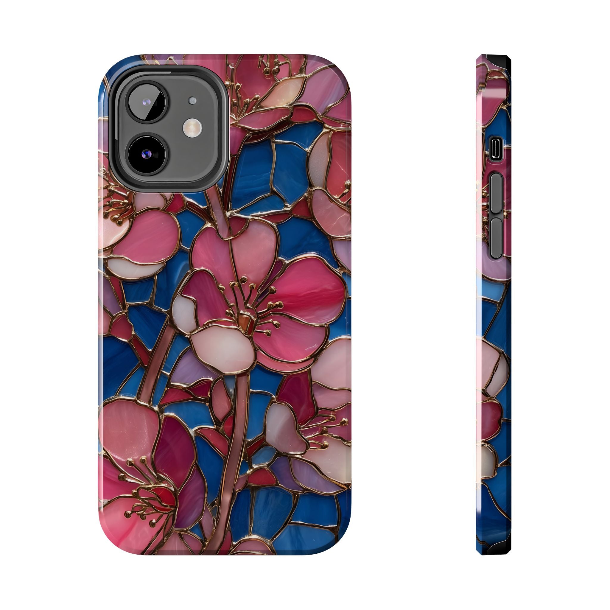 Floral Stained Glass Inspired Phone Case for iPhone and Samsung Galaxy Series