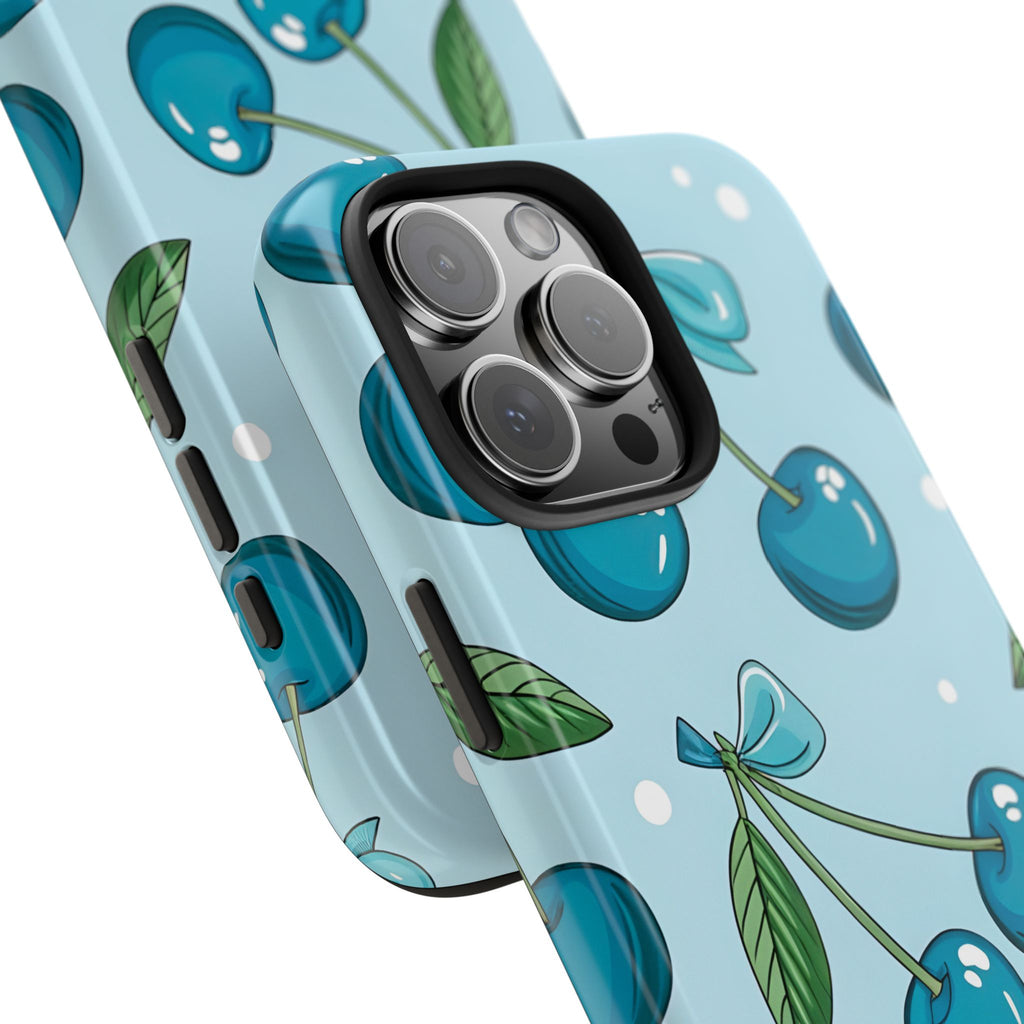 Blue Cherry Phone Case for iPhone and Samsung Galaxy Series