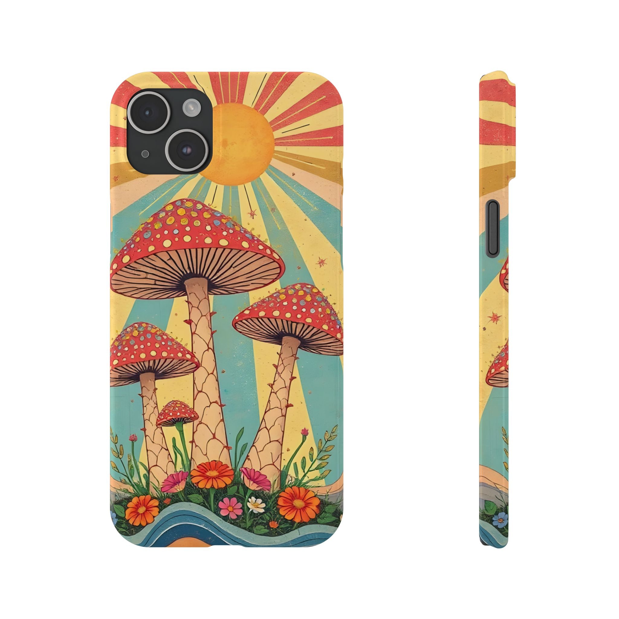 Colorful Cottagecore Slim Phone Case for iPhone and Samsung Galaxy Series