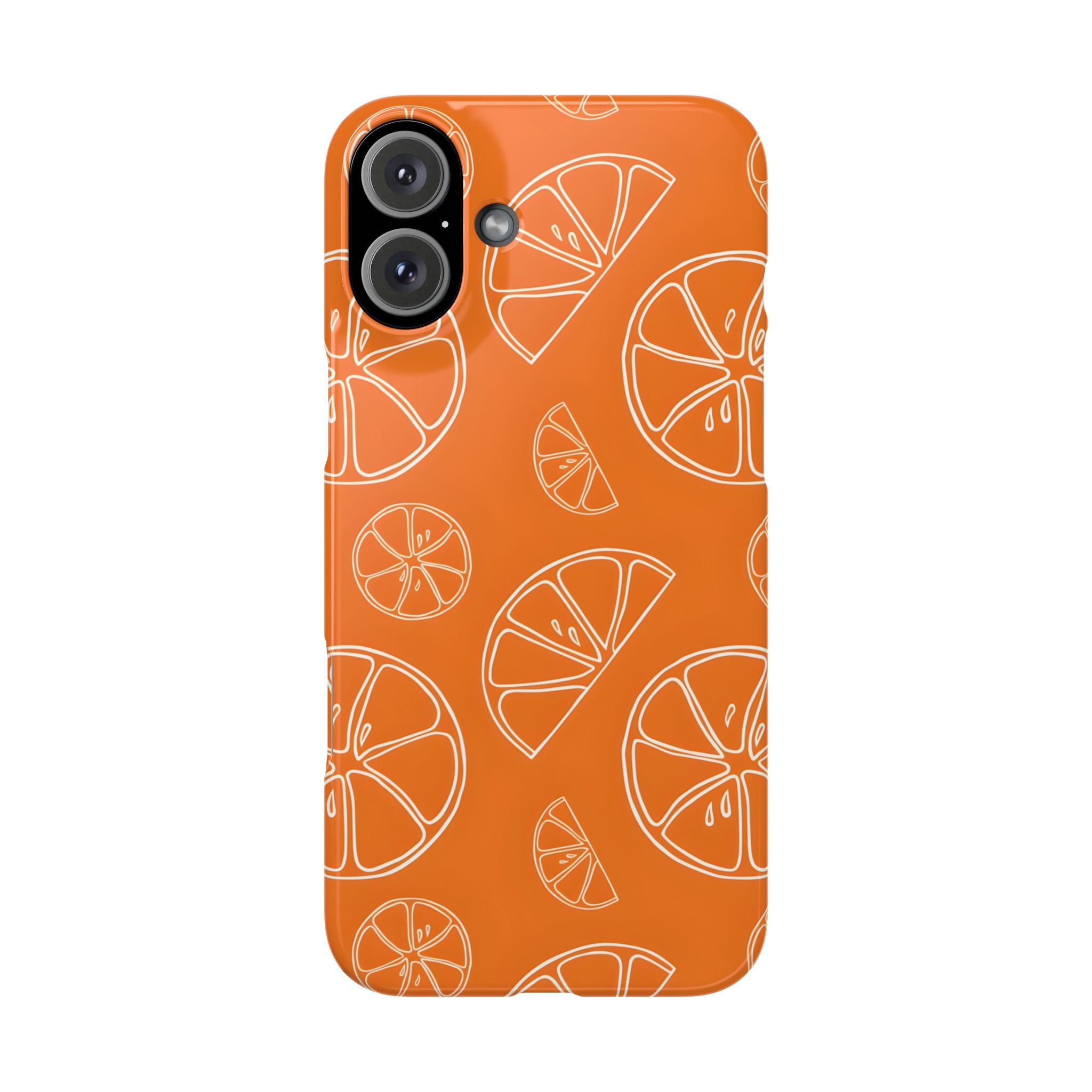Citrus Orange Slices Slim Phone Case for iPhone