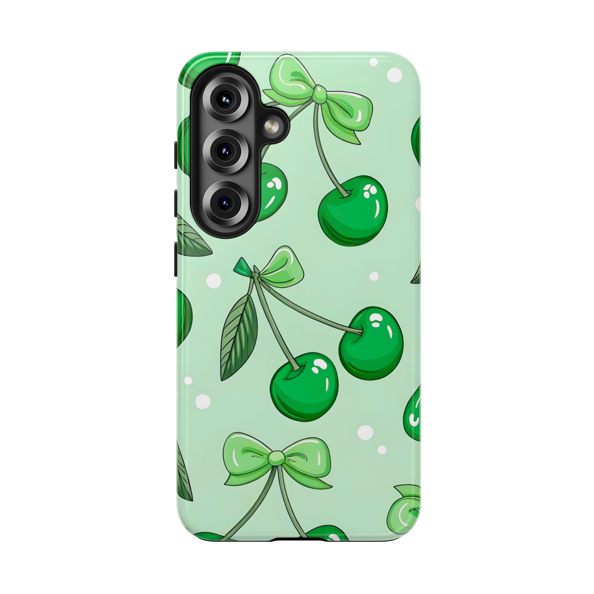 Green Cherry Phone Case for iPhone and Samsung Galaxy Series
