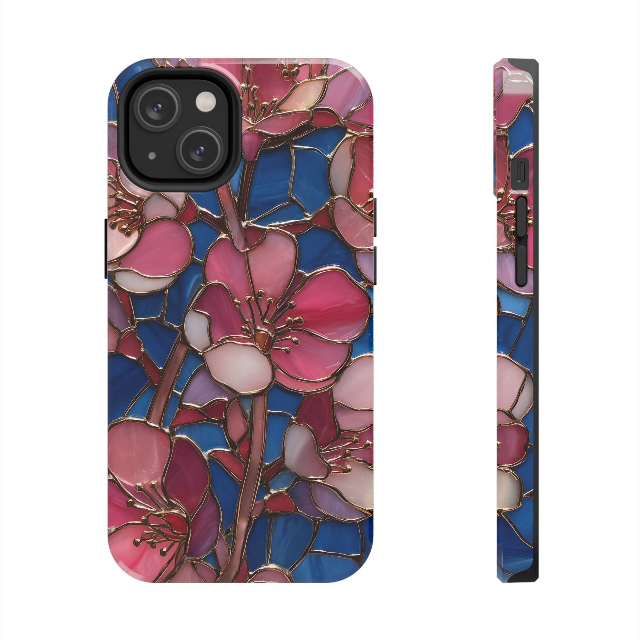 Floral Stained Glass Inspired Phone Case for iPhone and Samsung Galaxy Series