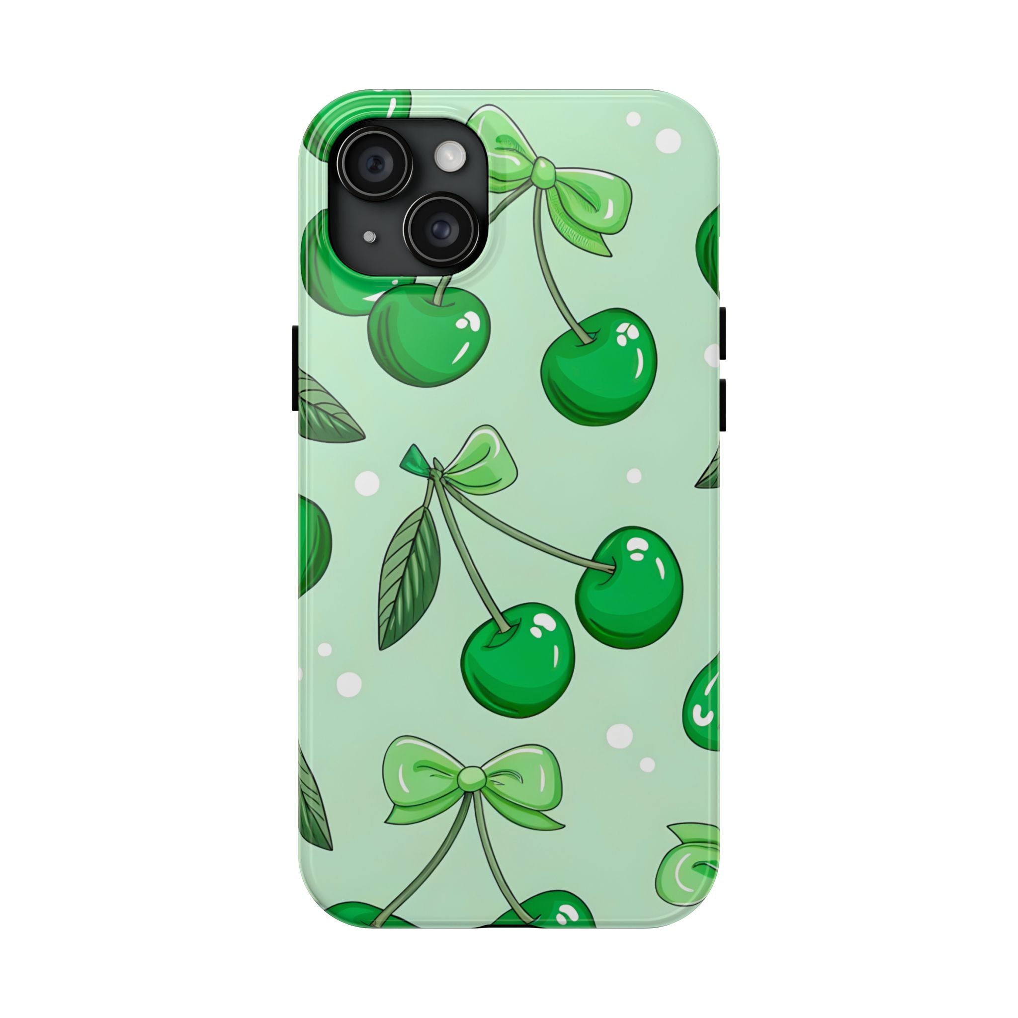 Green Cherry Phone Case for iPhone and Samsung Galaxy Series