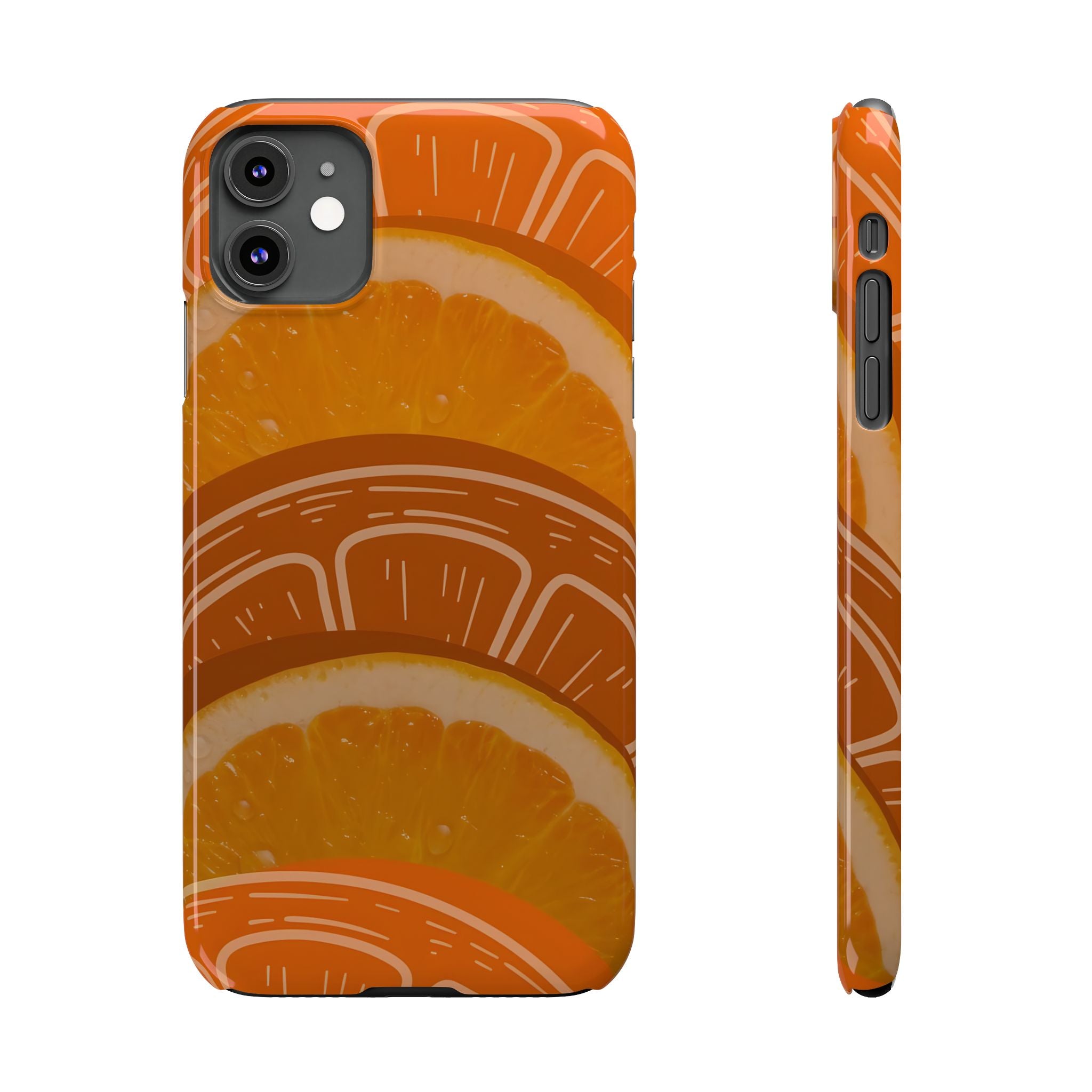 Orange Slice Pattern Slim Phone Case for iPhone