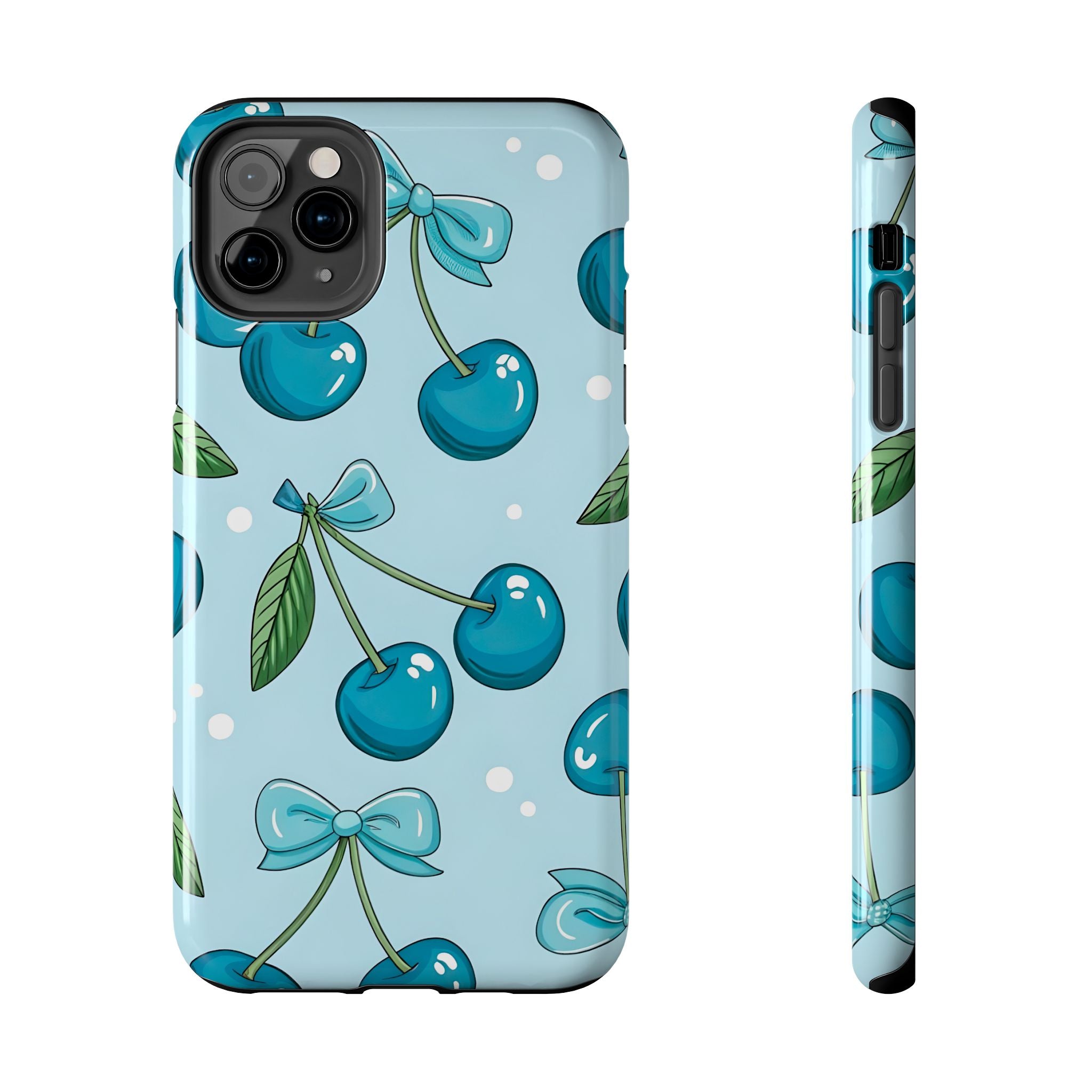 Blue Cherry Phone Case for iPhone and Samsung Galaxy Series