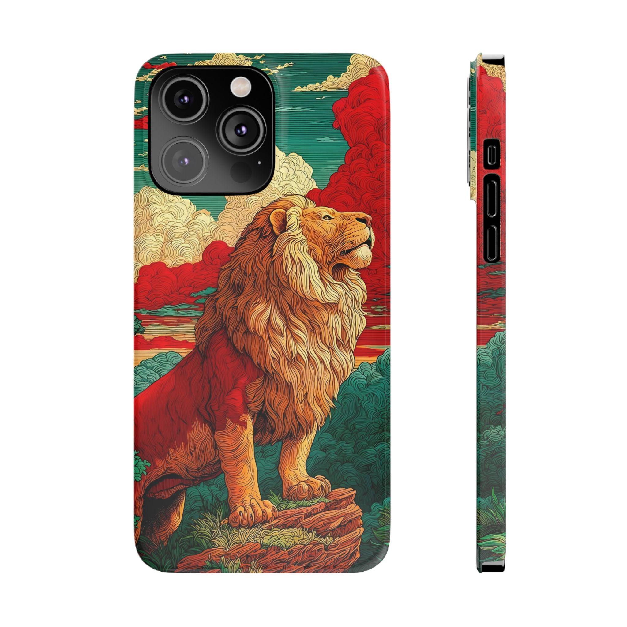 Lion Animal Motif Phone Case for iPhone
