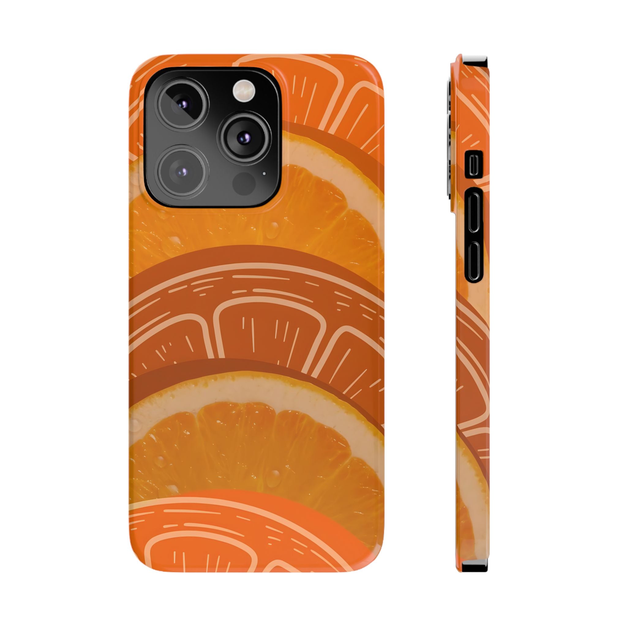 Orange Slice Pattern Slim Phone Case for iPhone
