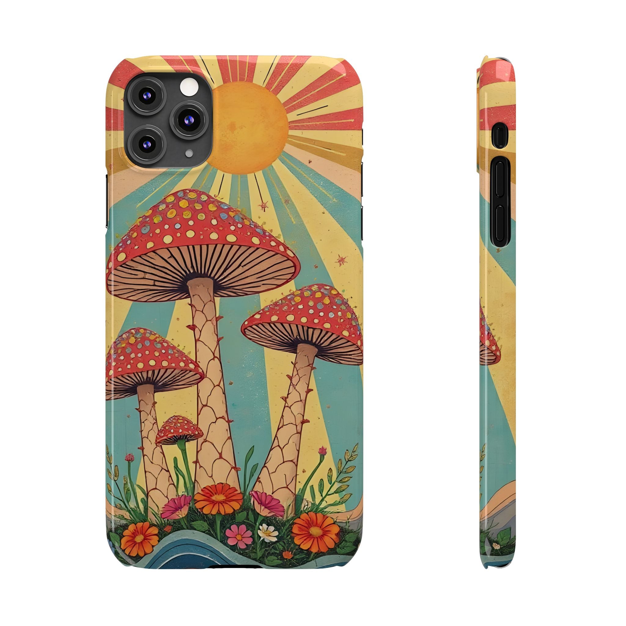 Colorful Cottagecore Slim Phone Case for iPhone and Samsung Galaxy Series
