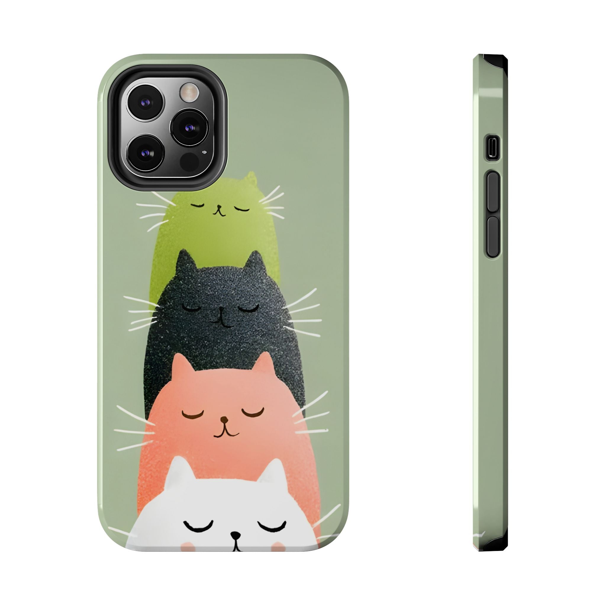 Quadruplets Cats Tough Phone Case for iPhone and Samsung Galaxy Series