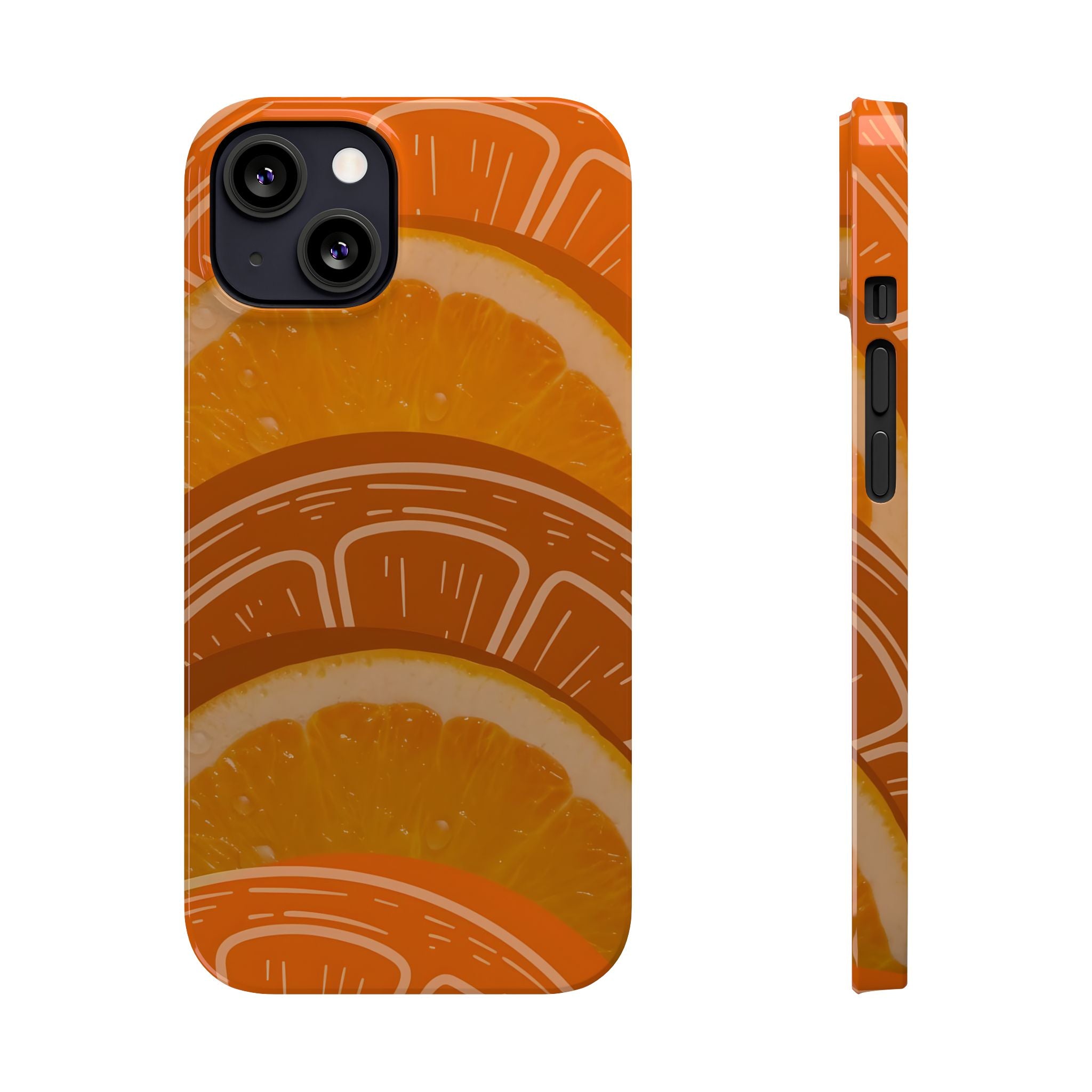 Orange Slice Pattern Slim Phone Case for iPhone