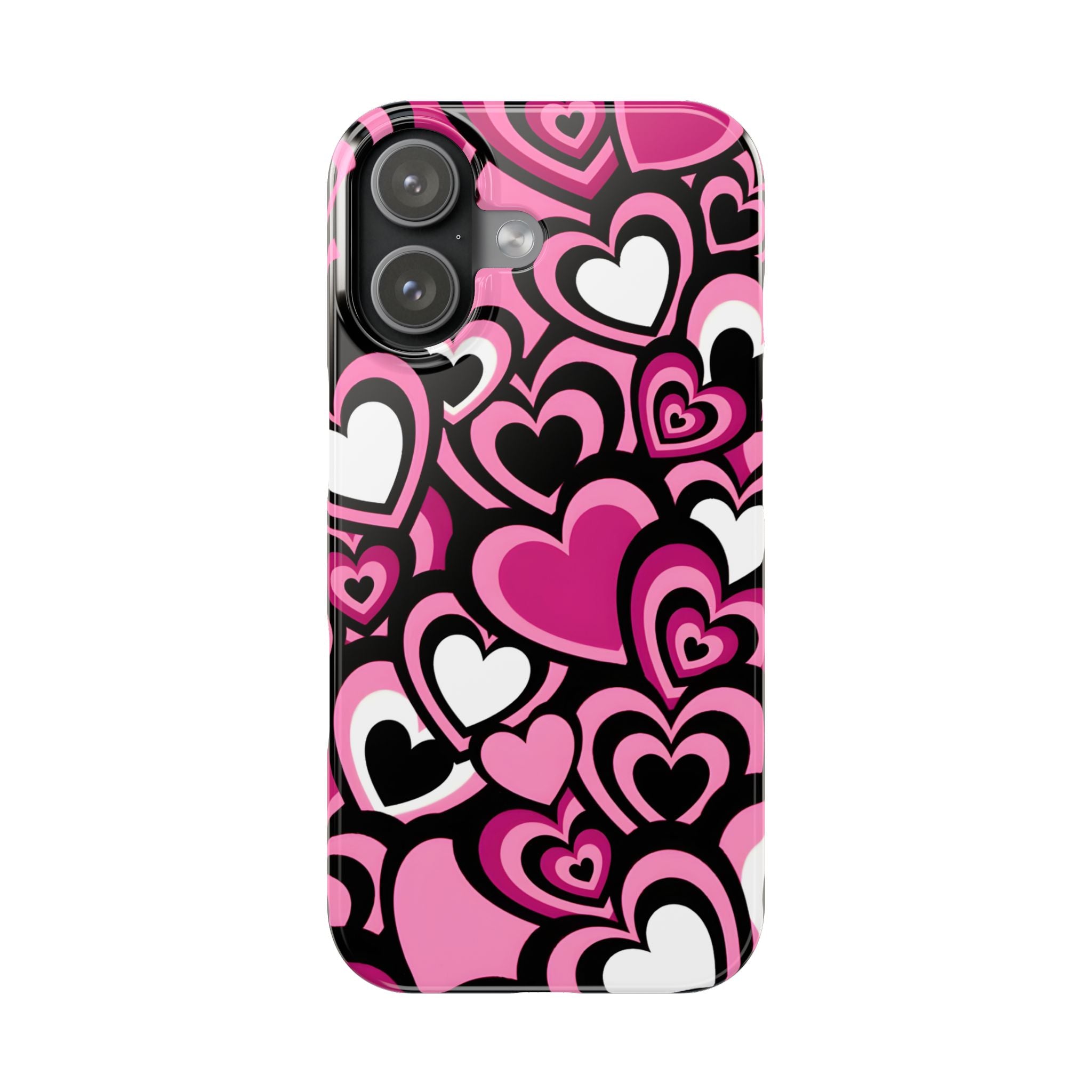 Heart Pattern Slim Phone Case for iPhone