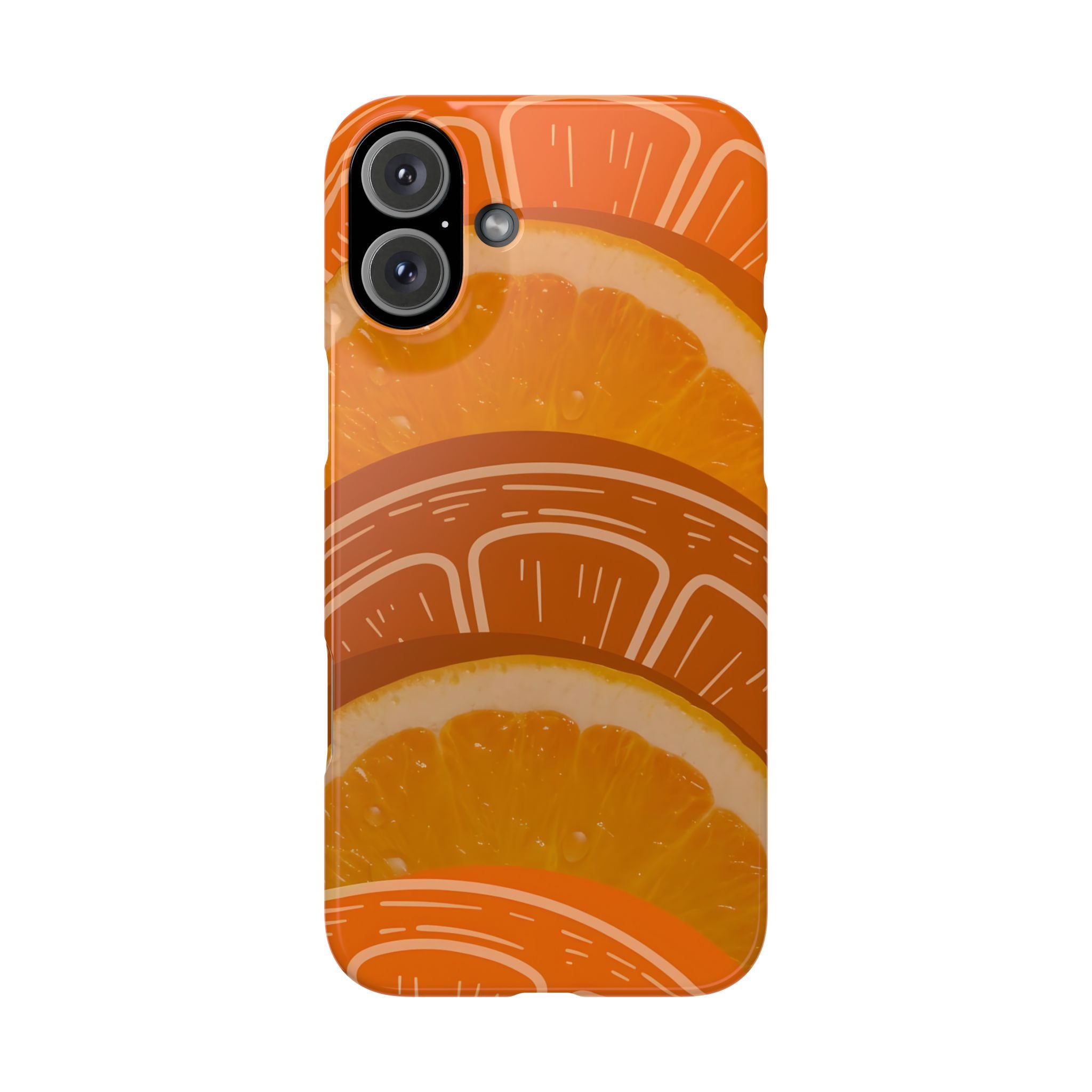 Orange Slice Pattern Slim Phone Case for iPhone