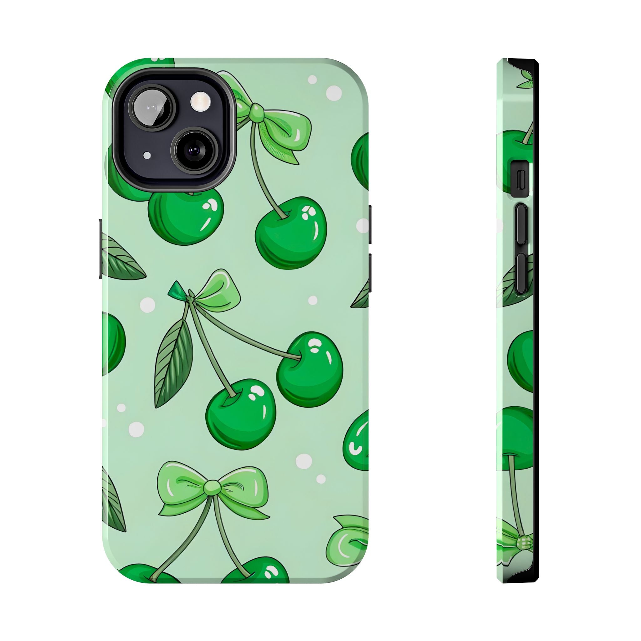Green Cherry Phone Case for iPhone and Samsung Galaxy Series