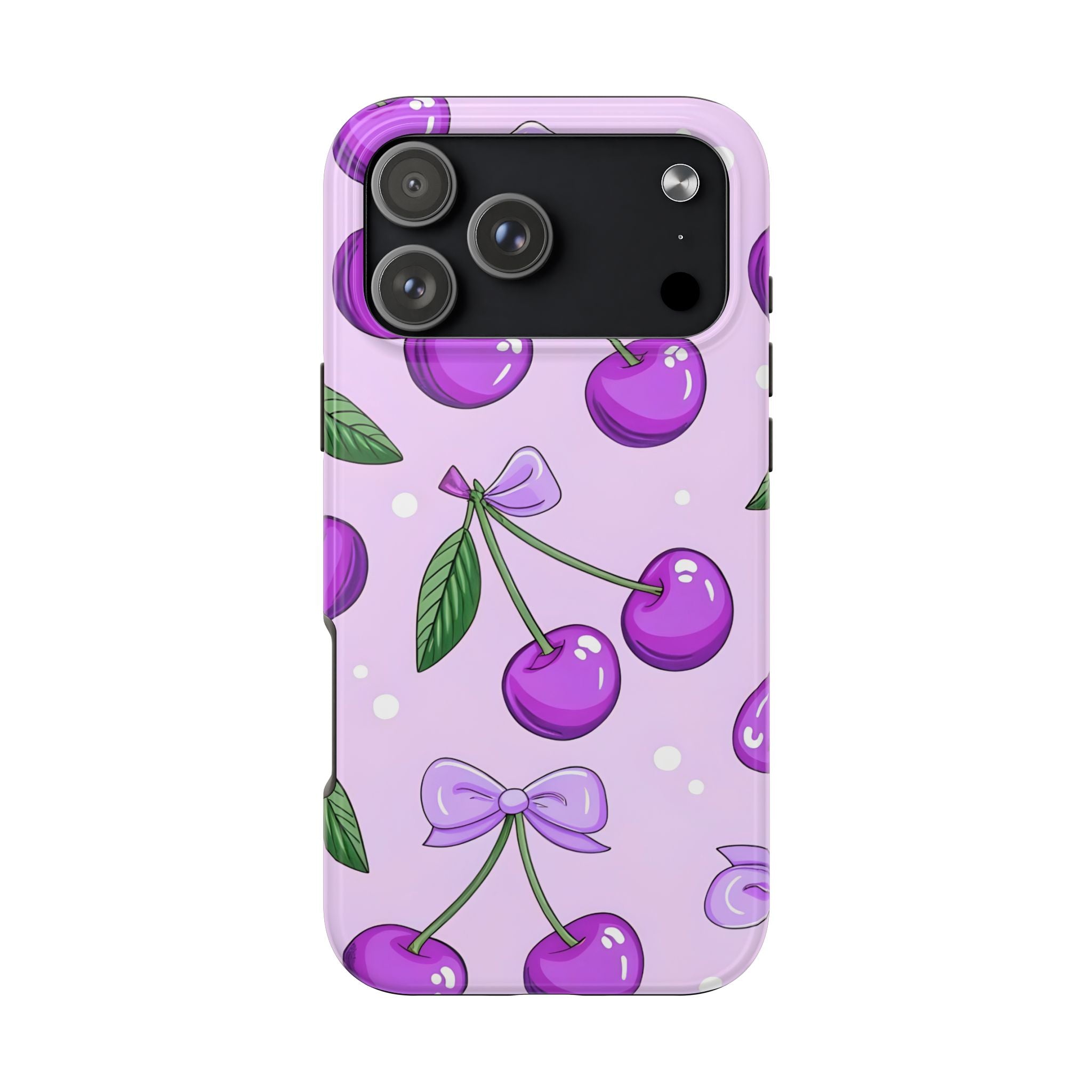 Purple Cherry Phone Case for iPhone and Samsung Galaxy Series