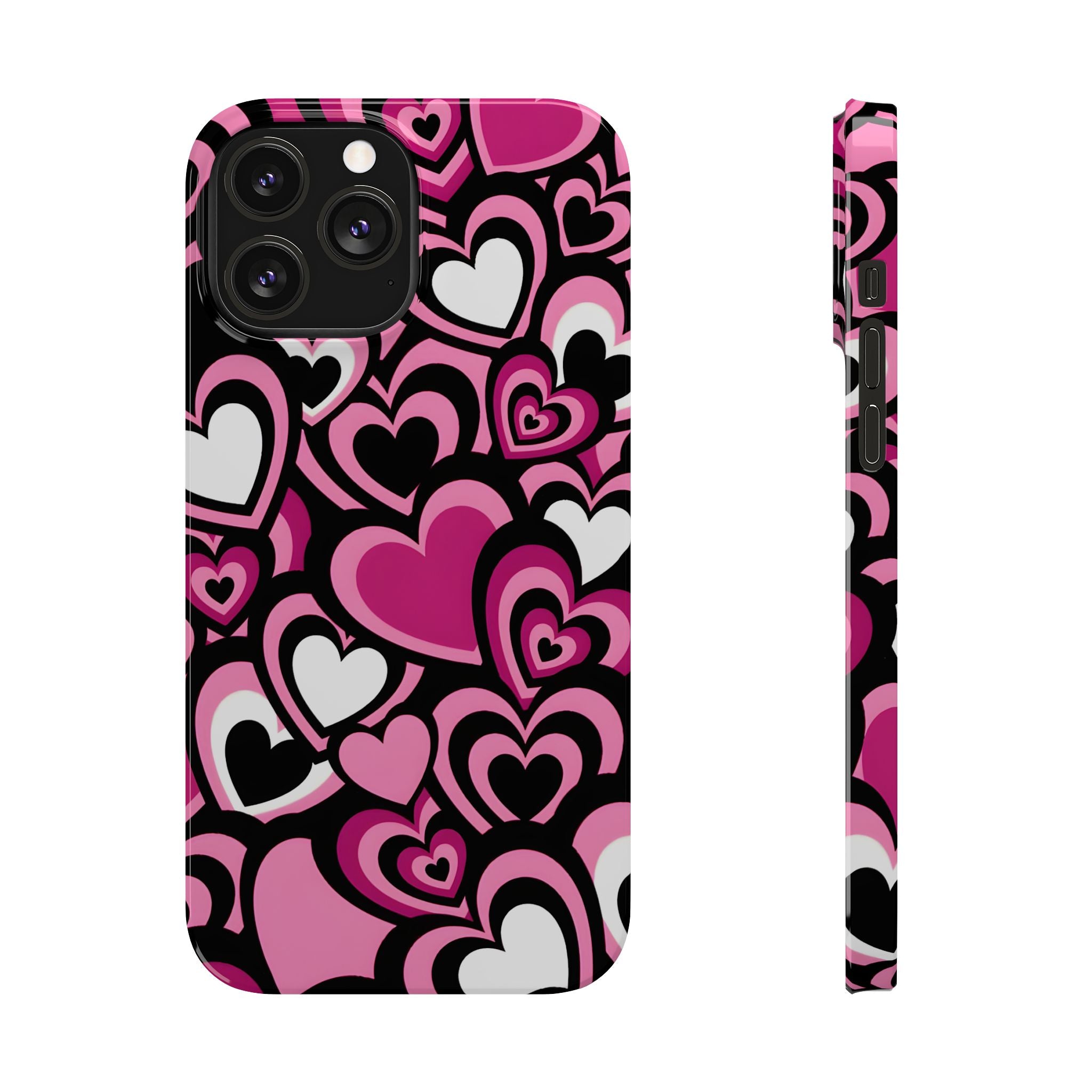 Heart Pattern Slim Phone Case for iPhone