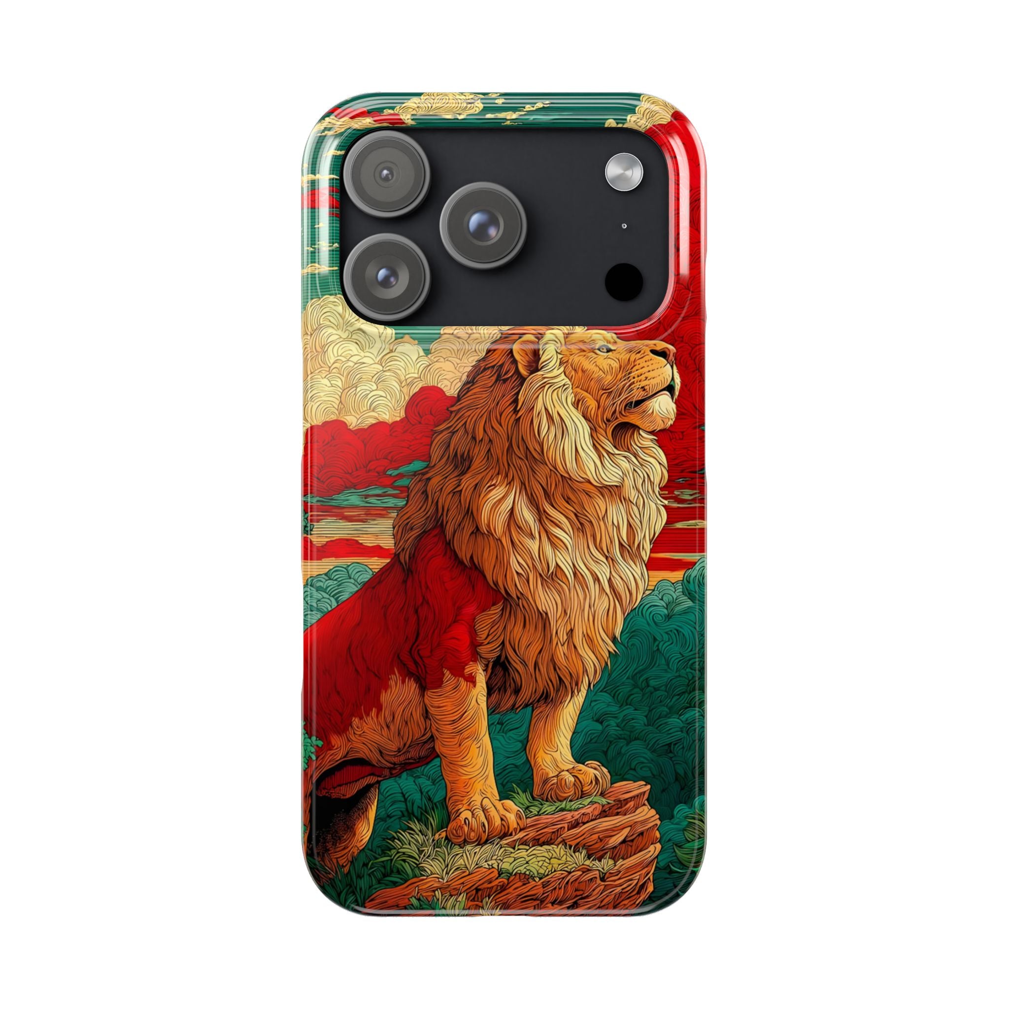 Lion Animal Motif Phone Case for iPhone