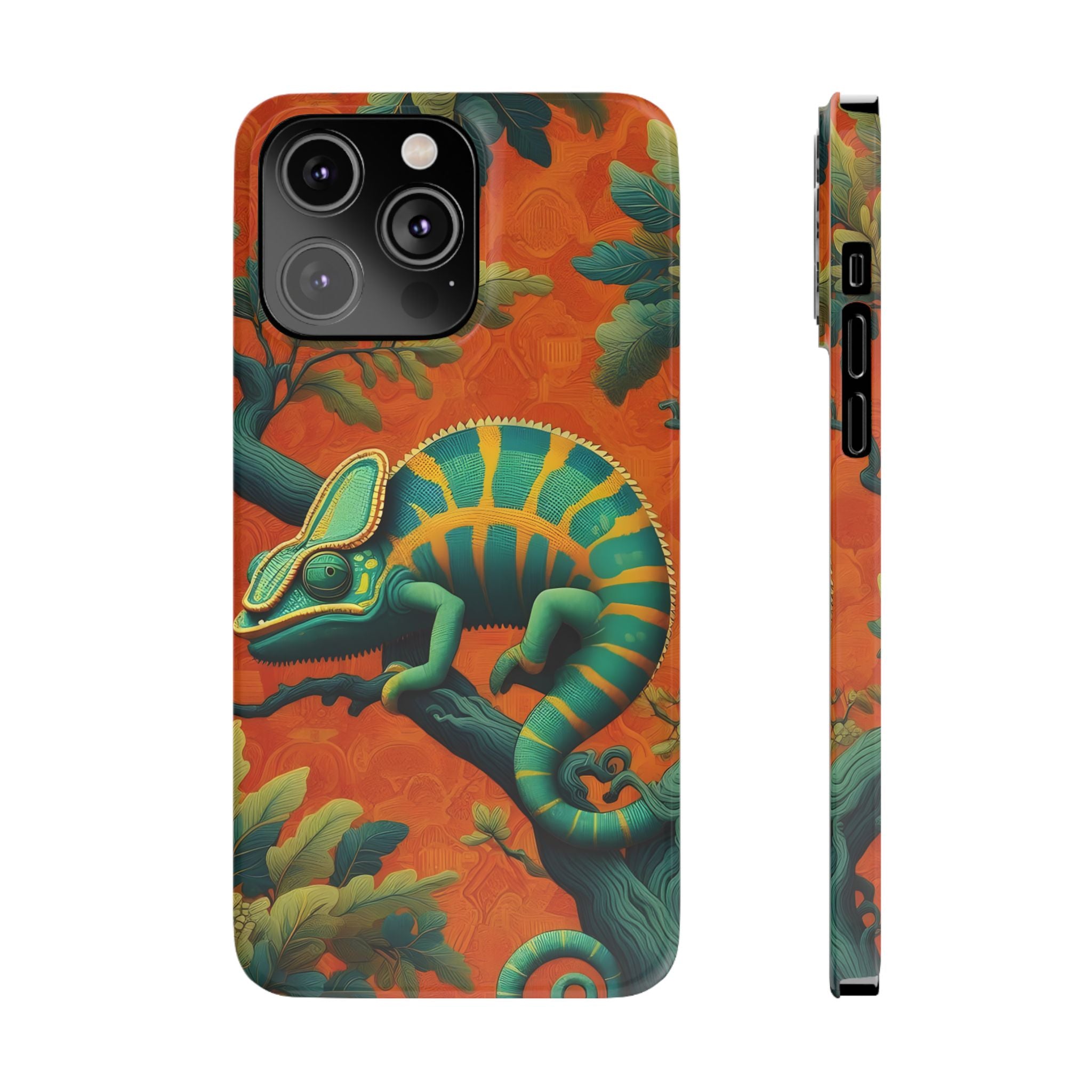 Chameleons Animal Motif Slim Phone Case for iPhone