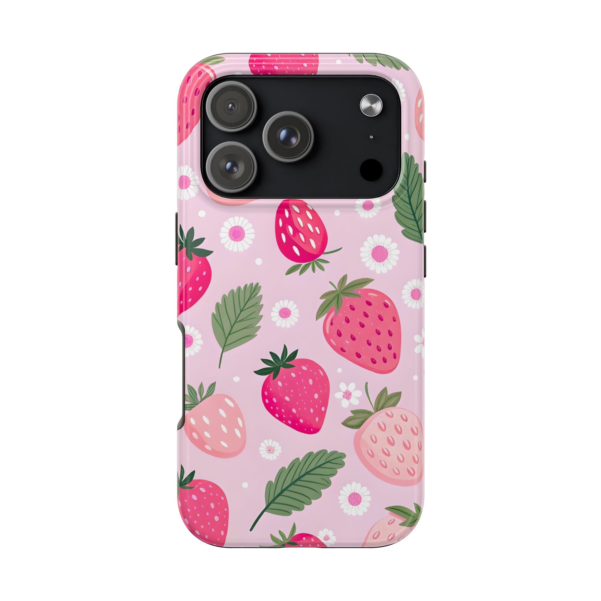 Pink Strawberry Phone Case for iPhone and Samsung Galaxy Series