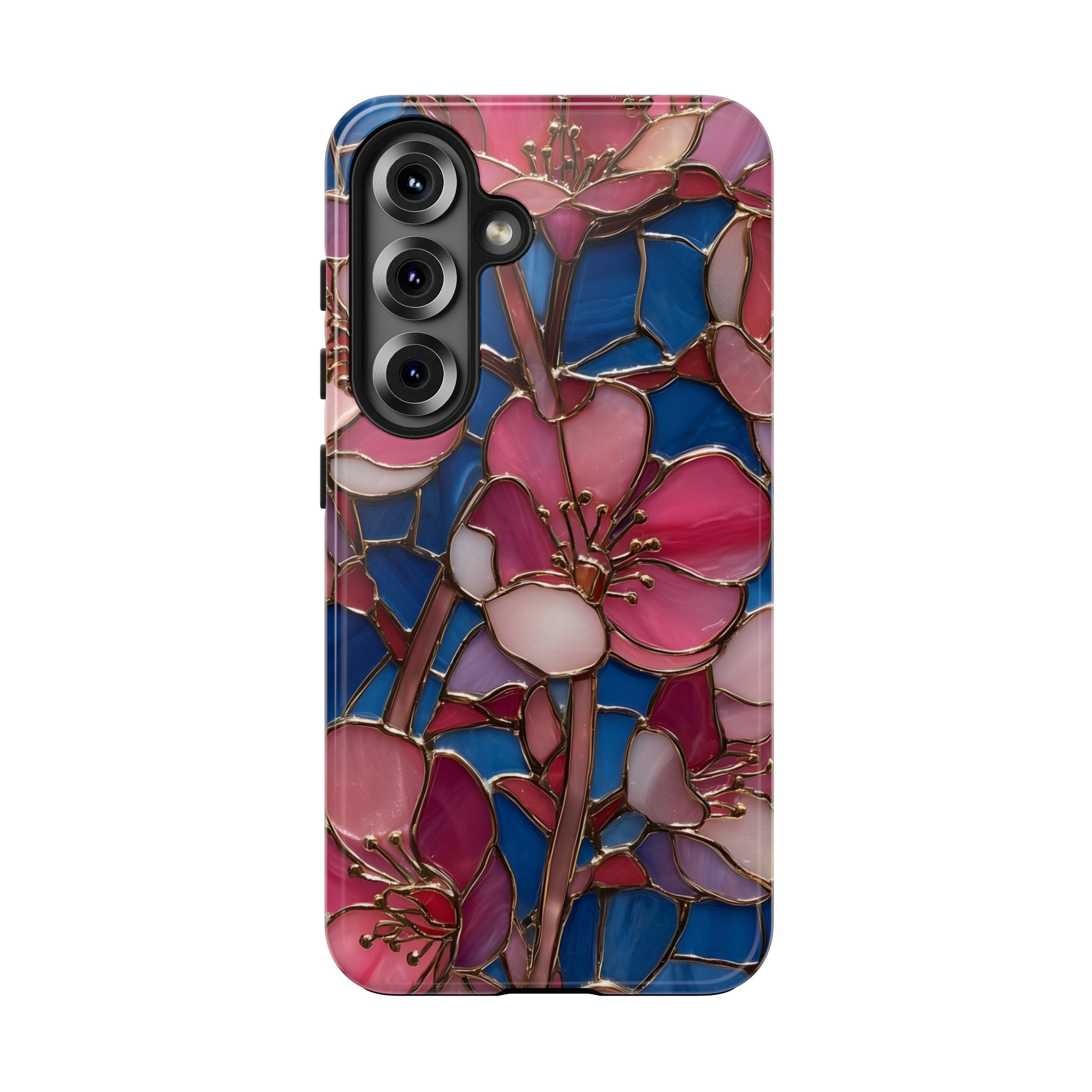 Floral Stained Glass Inspired Phone Case for iPhone and Samsung Galaxy Series