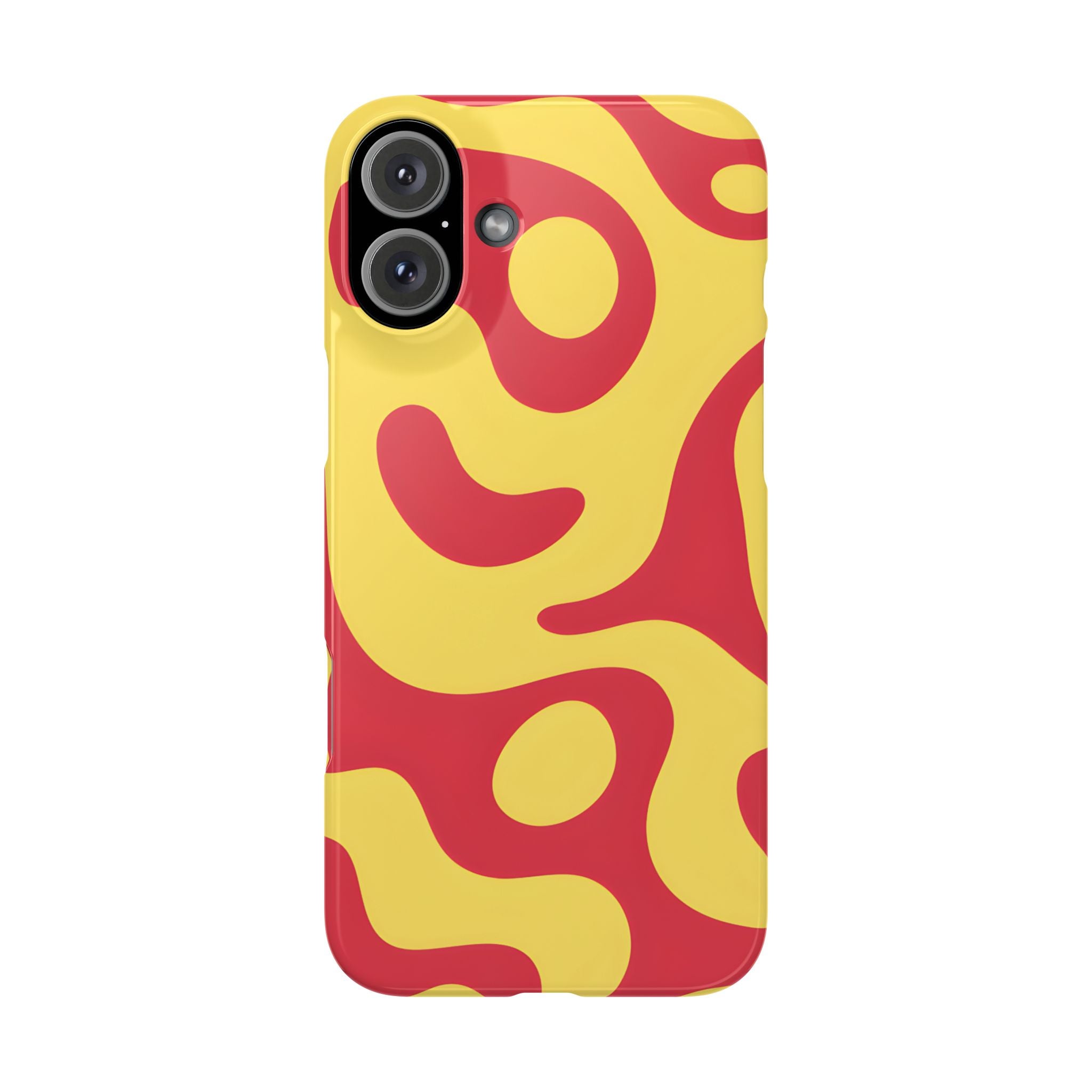 Orange Wavy Pattern Slim Phone Case for iPhone and Samsung Galaxy Series