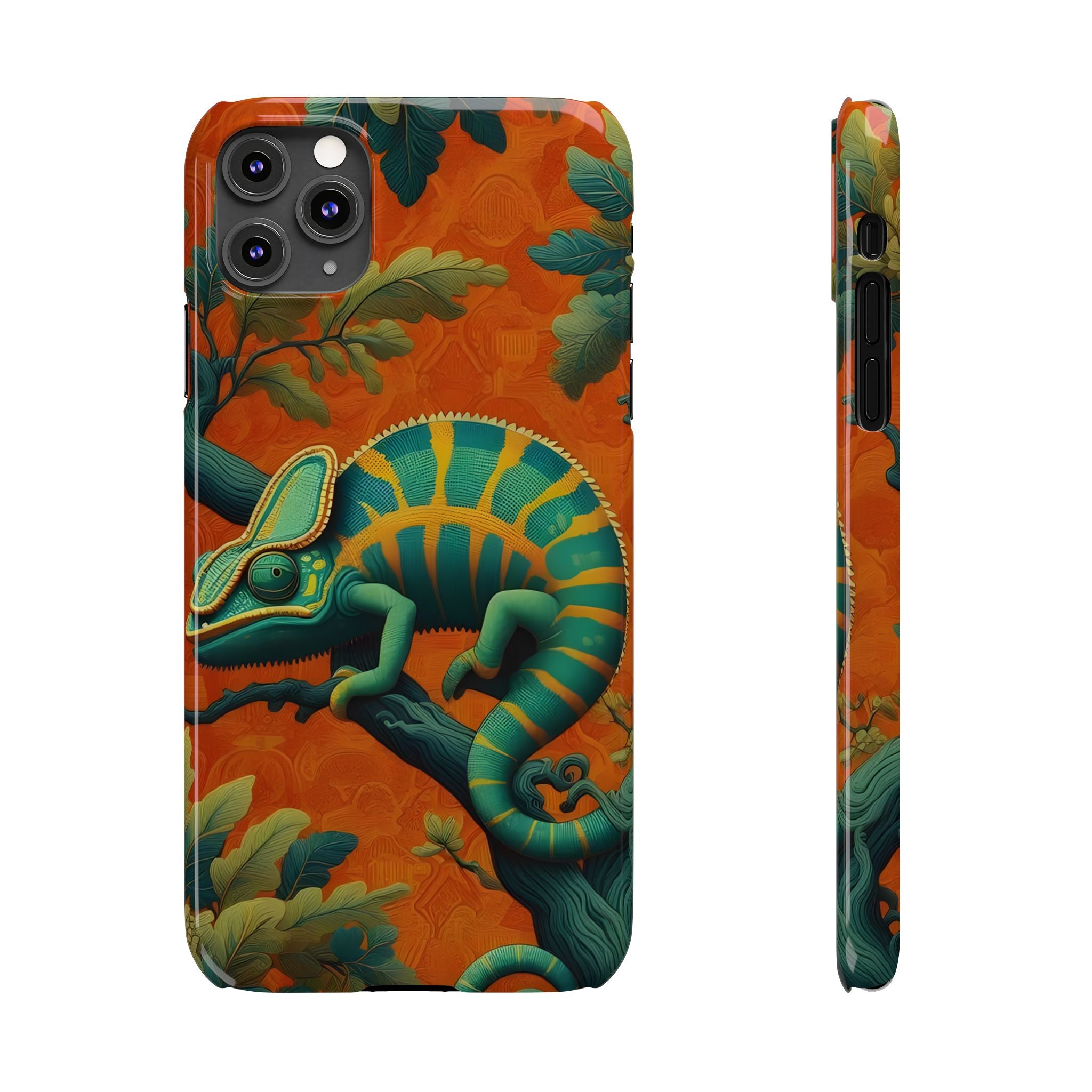 Chameleons Animal Motif Slim Phone Case for iPhone