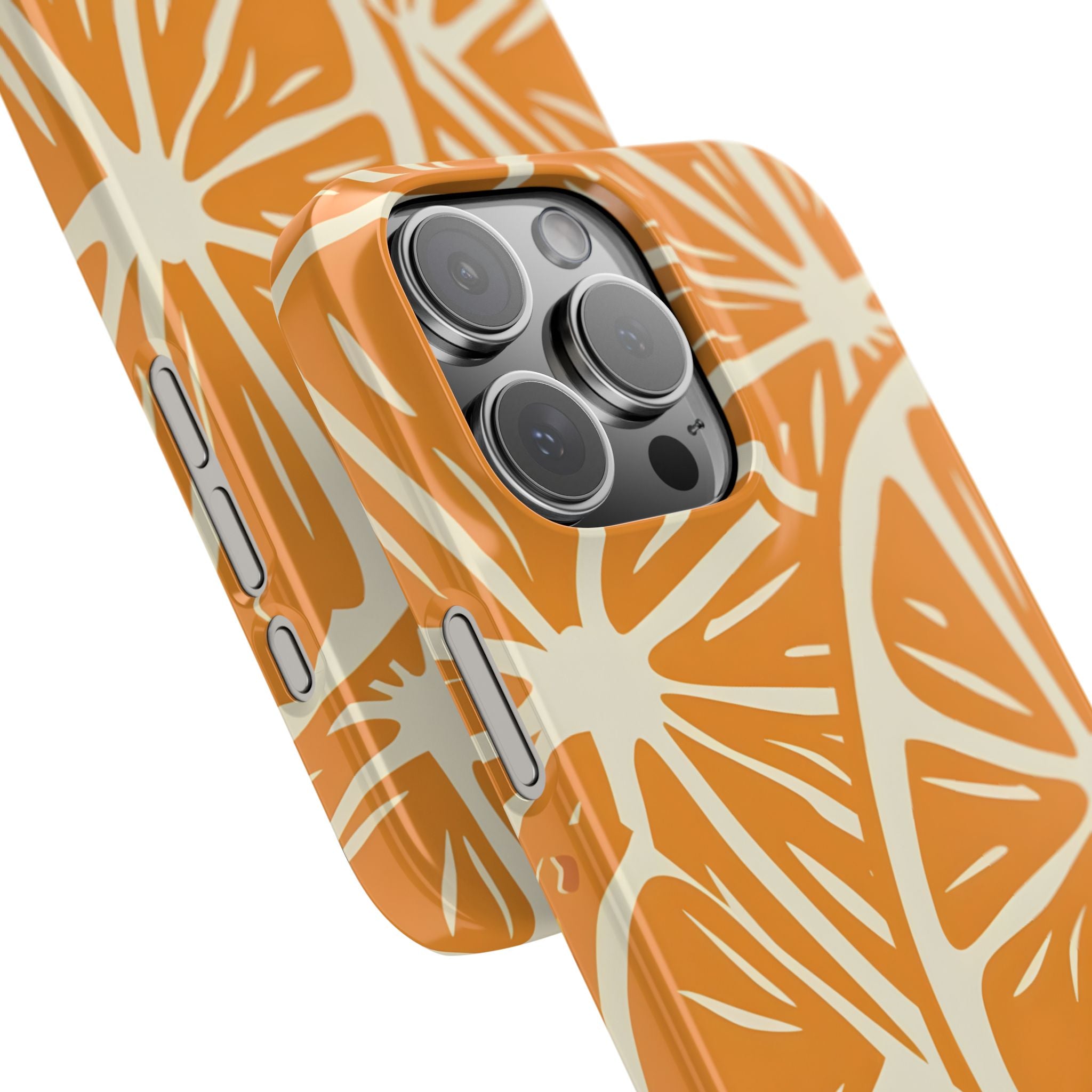 Retro Orange Slices Slim Phone Case for iPhone