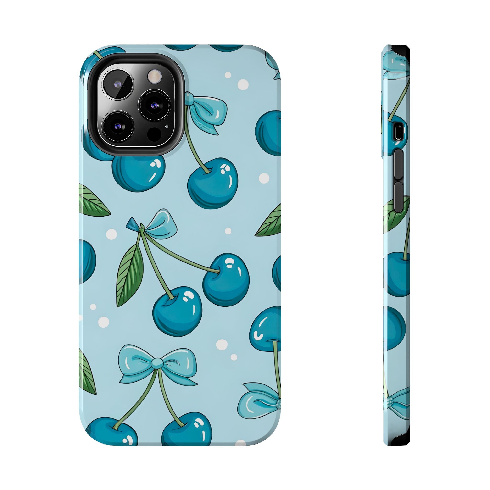 Blue Cherry Phone Case for iPhone and Samsung Galaxy Series