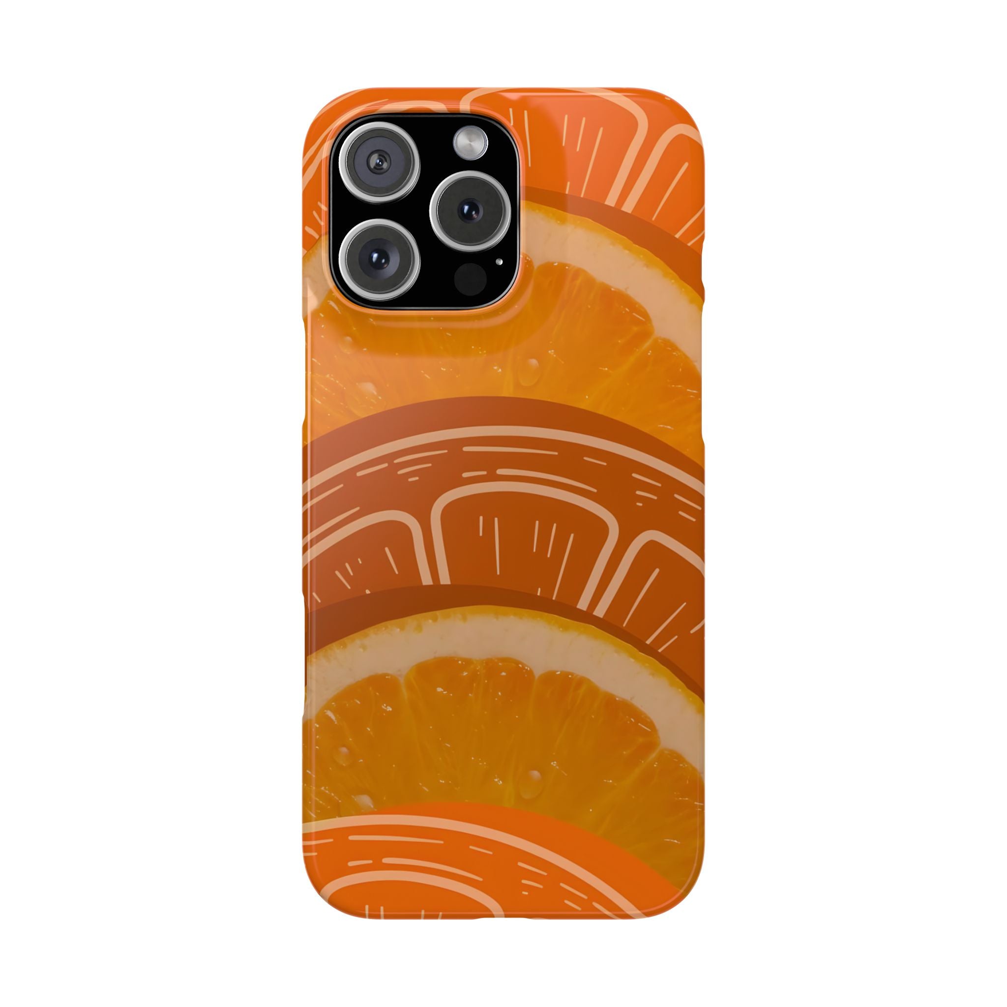 Orange Slice Pattern Slim Phone Case for iPhone