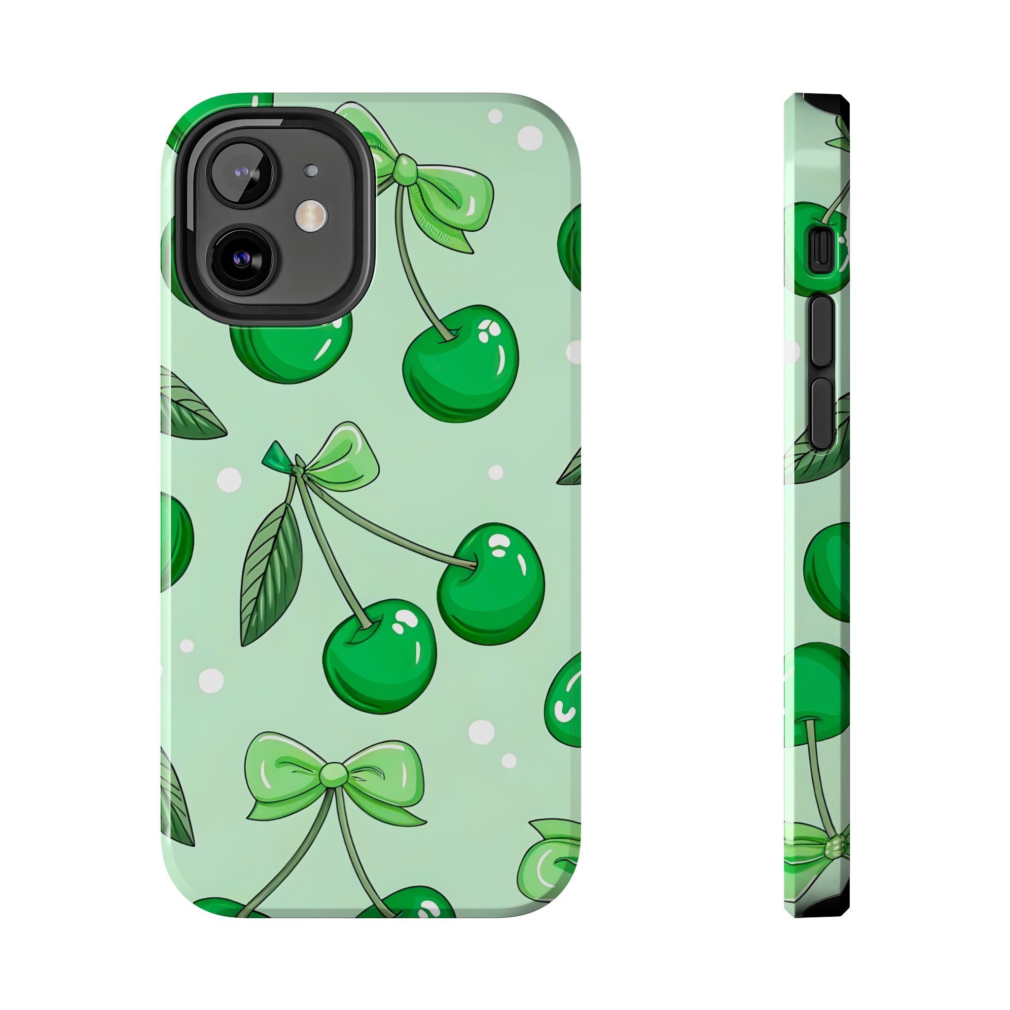 Green Cherry Phone Case for iPhone and Samsung Galaxy Series