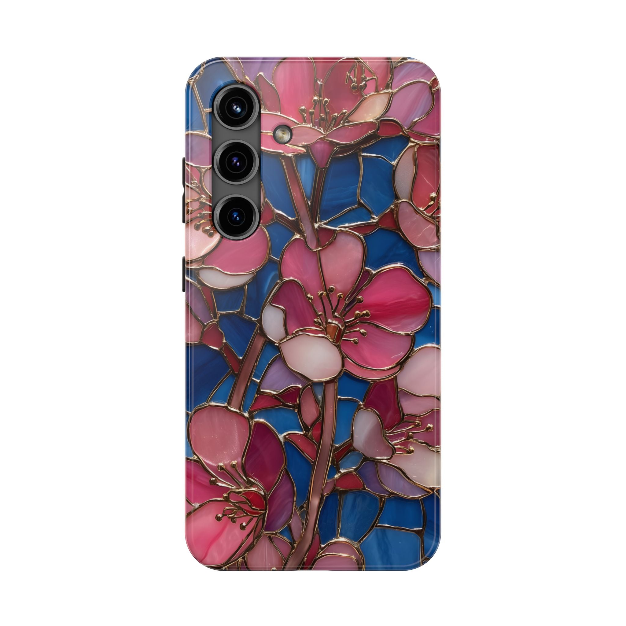 Floral Stained Glass Inspired Phone Case for iPhone and Samsung Galaxy Series
