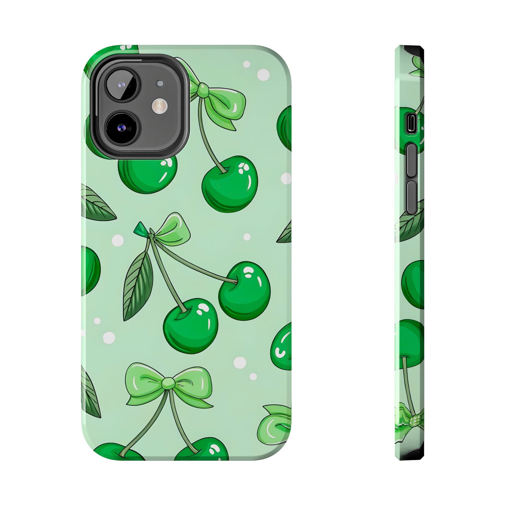 Green Cherry Phone Case for iPhone and Samsung Galaxy Series