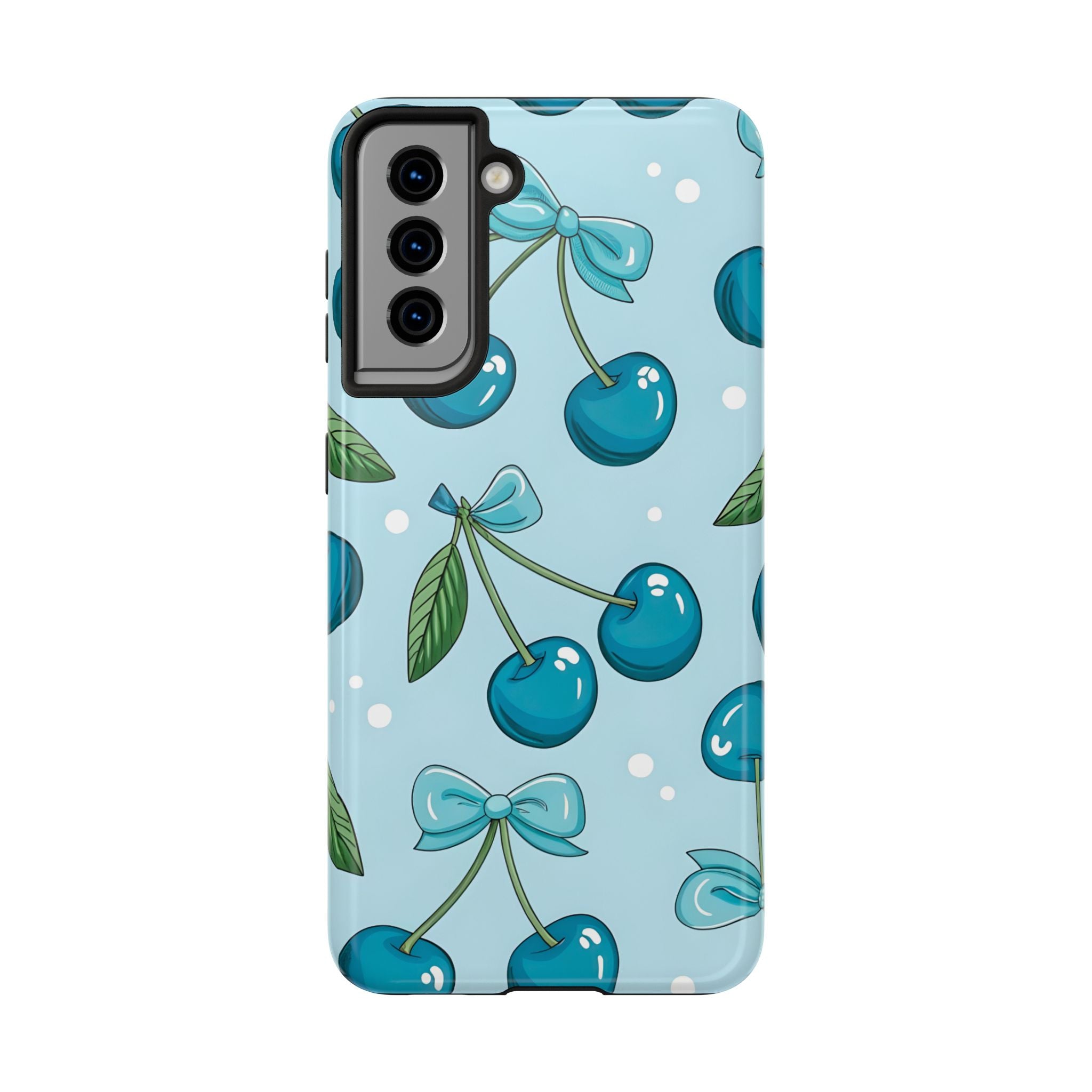 Blue Cherry Phone Case for iPhone and Samsung Galaxy Series