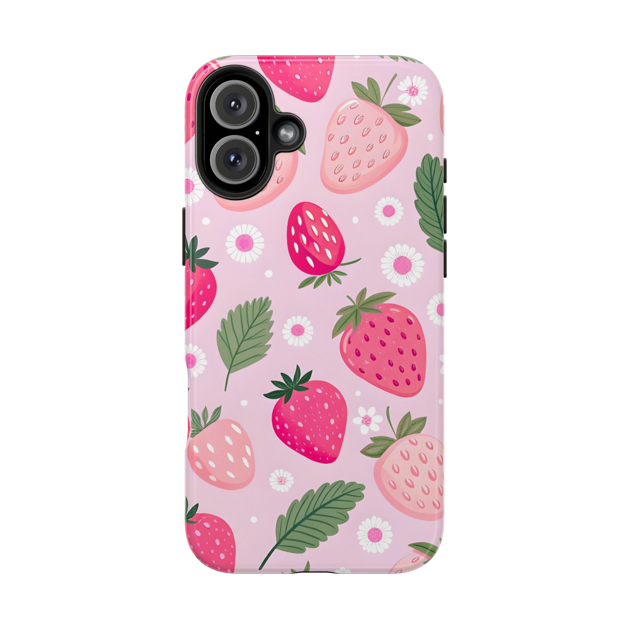 Pink Strawberry Phone Case for iPhone and Samsung Galaxy Series