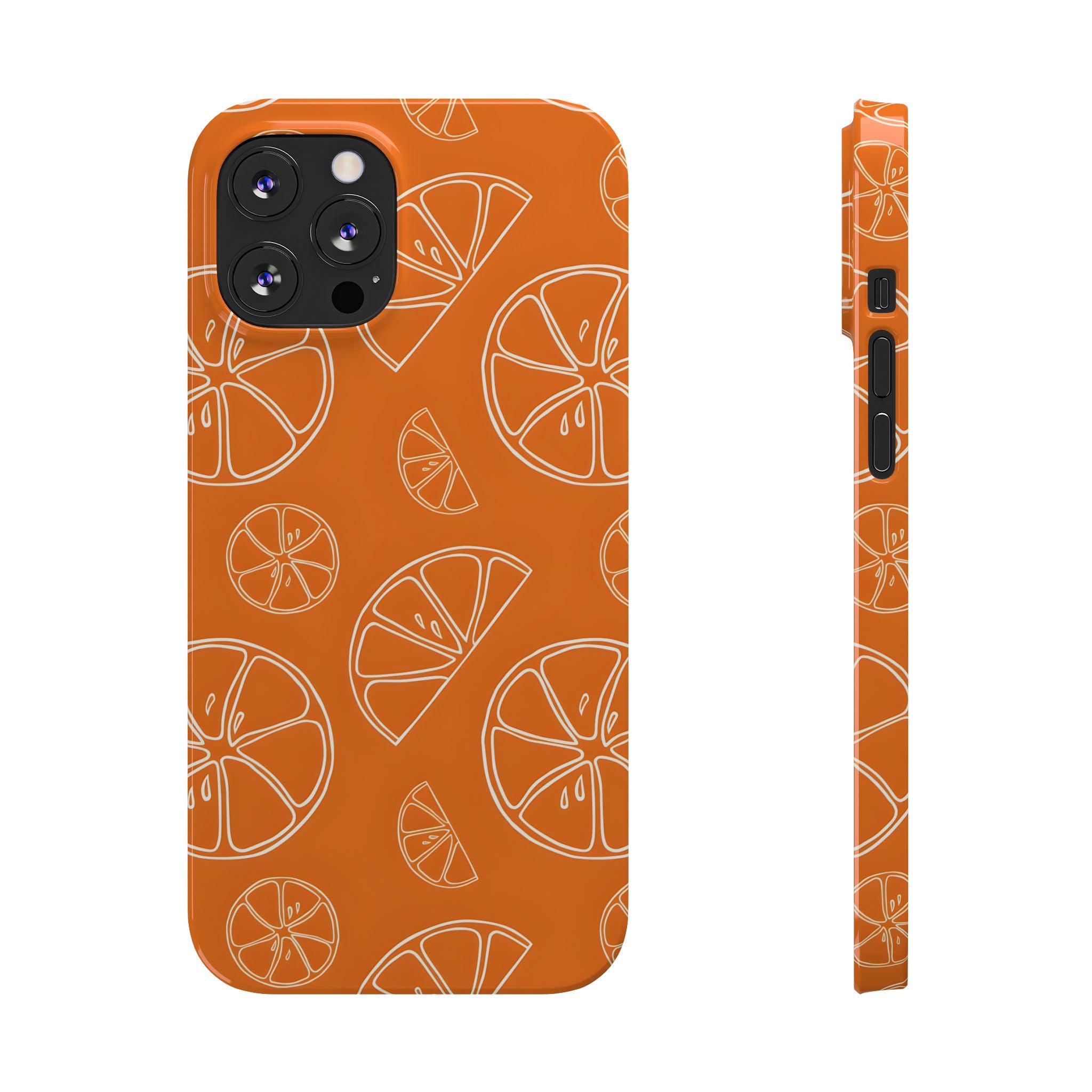 Citrus Orange Slices Slim Phone Case for iPhone