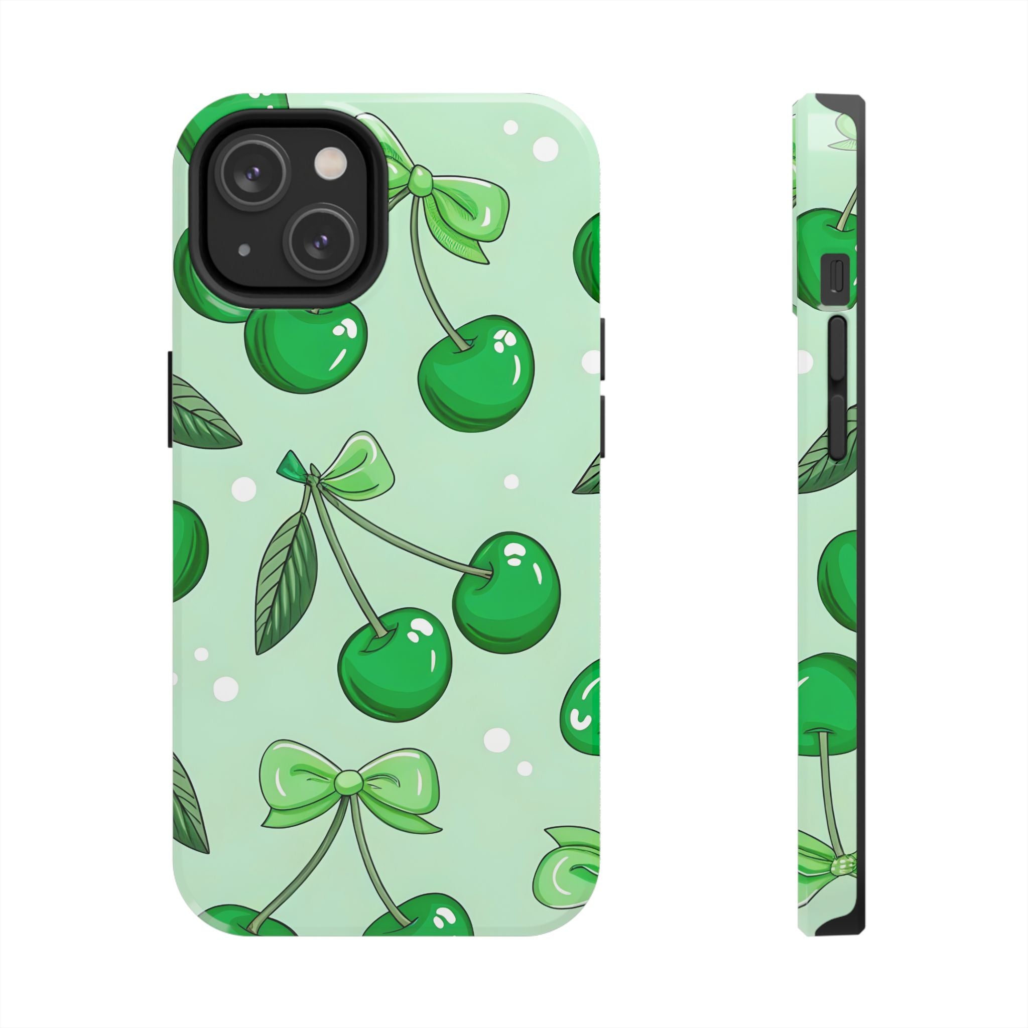 Green Cherry Phone Case for iPhone and Samsung Galaxy Series