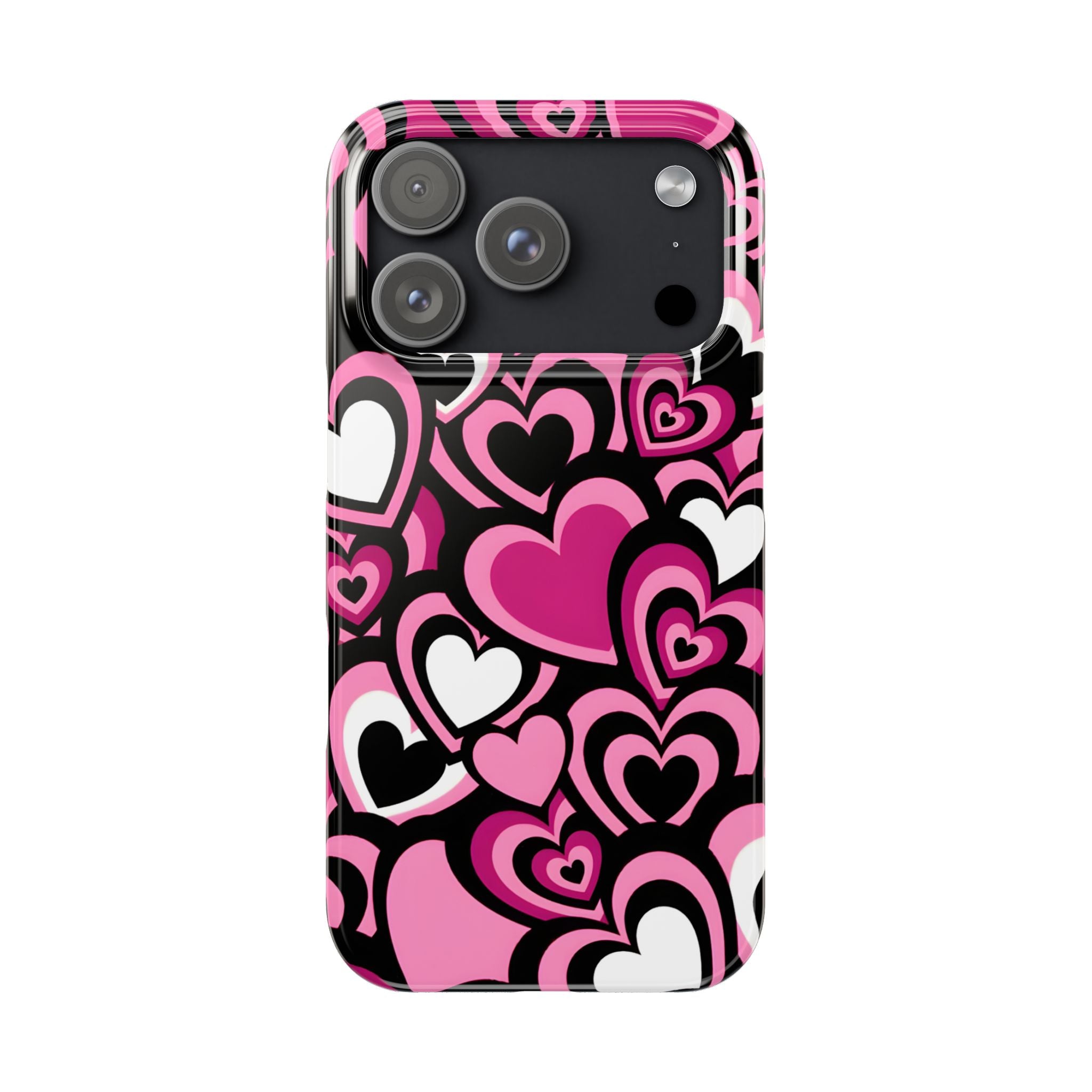 Heart Pattern Slim Phone Case for iPhone