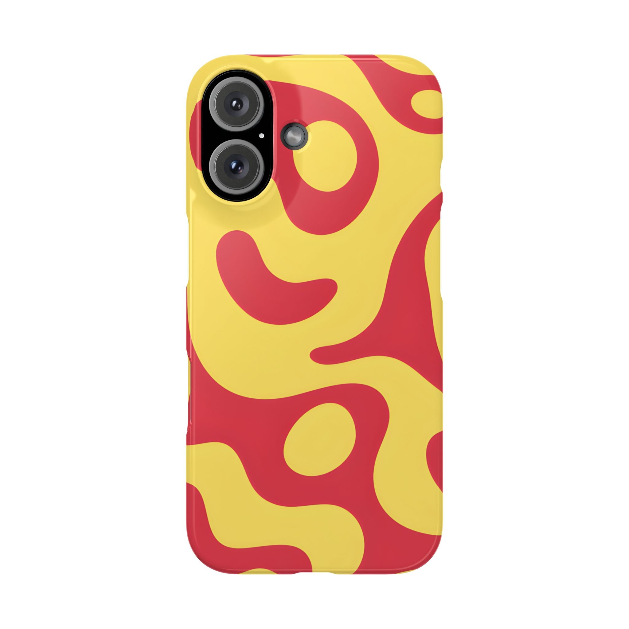 Orange Wavy Pattern Slim Phone Case for iPhone and Samsung Galaxy Series
