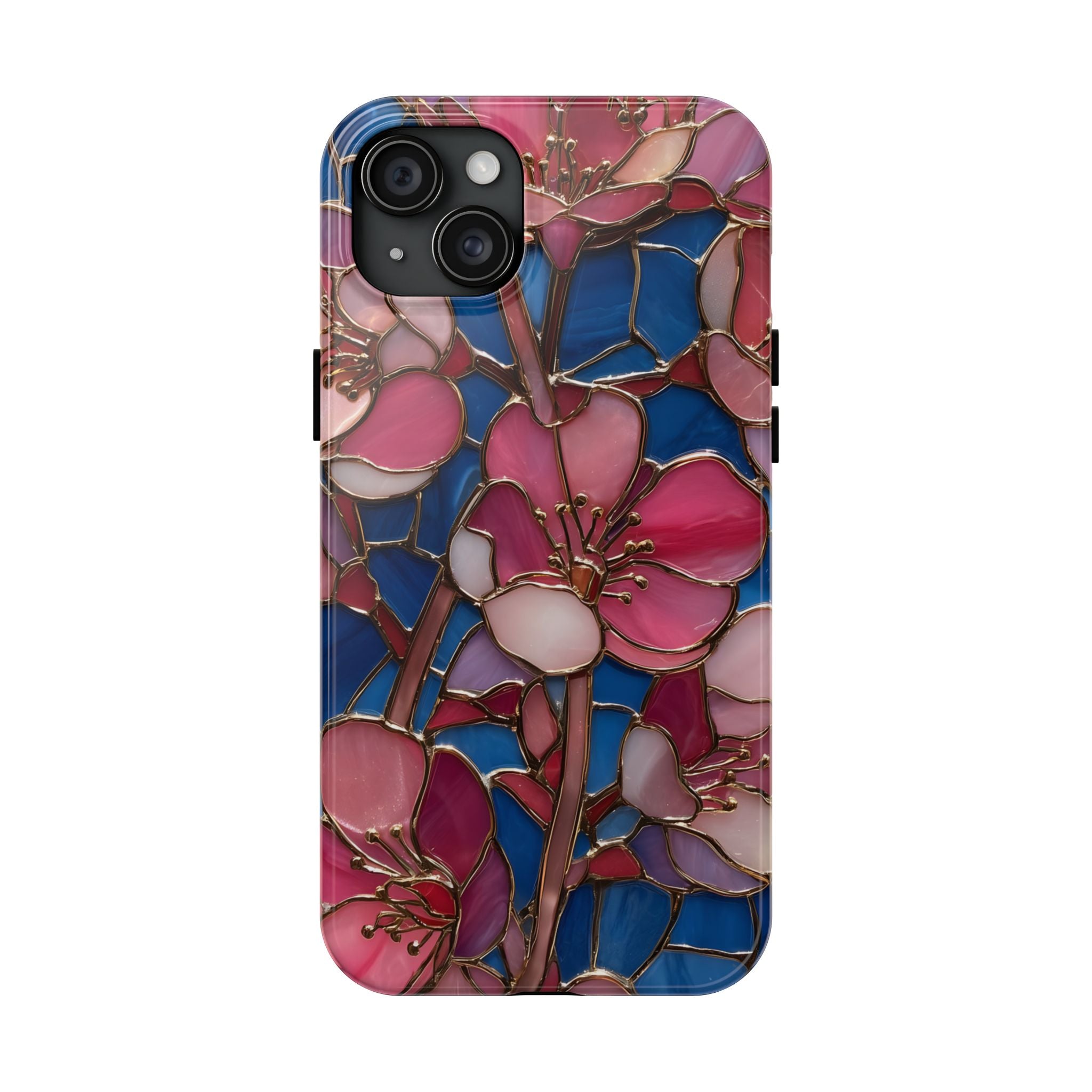 Floral Stained Glass Inspired Phone Case for iPhone and Samsung Galaxy Series