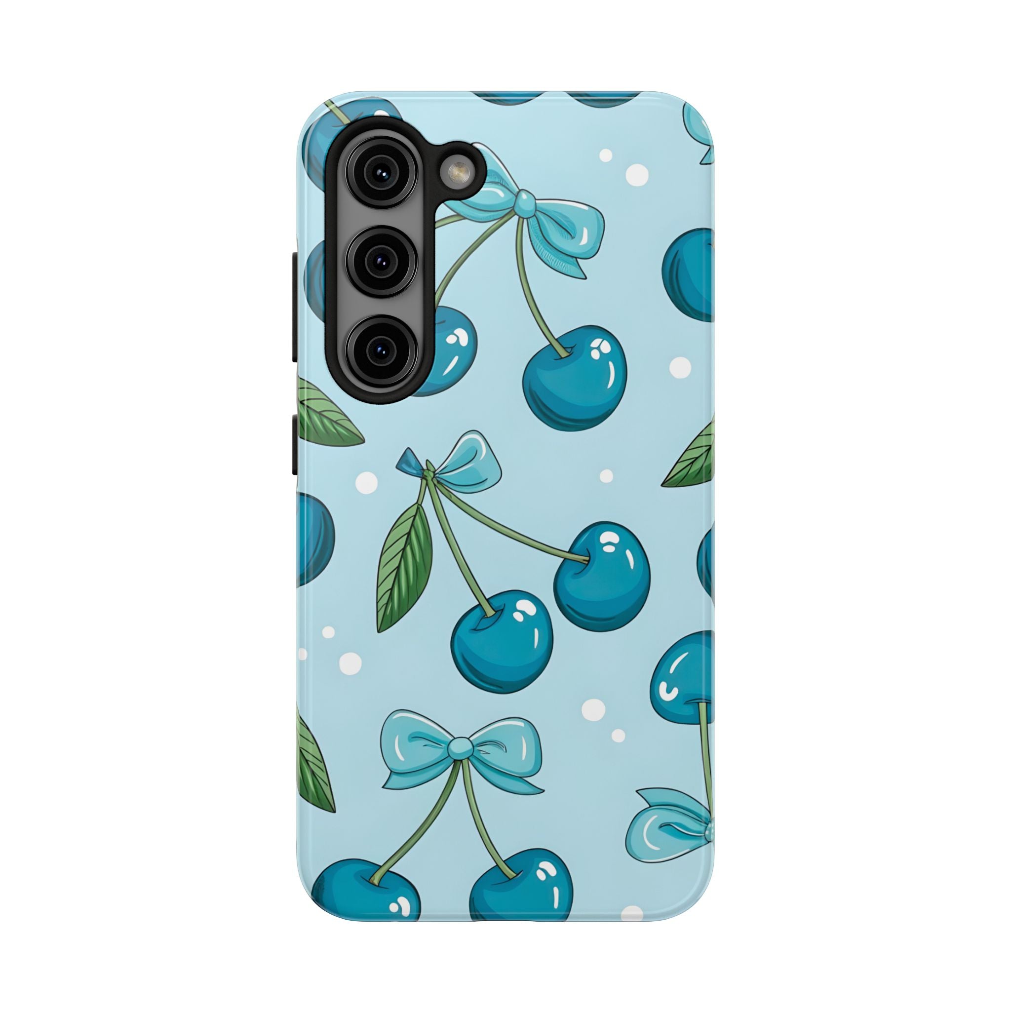 Blue Cherry Phone Case for iPhone and Samsung Galaxy Series